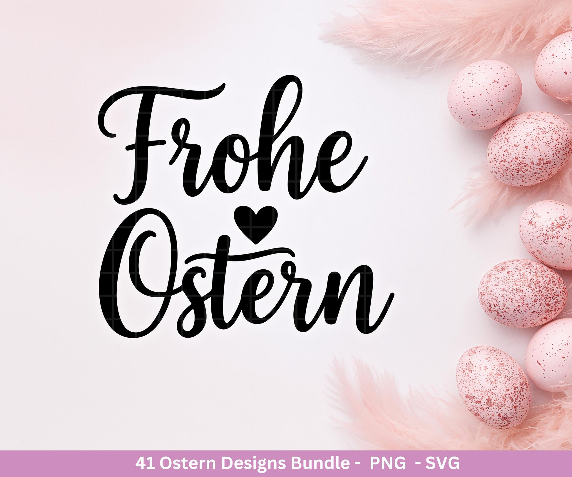 Ostern Plotterdatei Bundle – Frohe Ostern Sprüche SVG PNG | Deutsche Ostergrüße | Osterfest & Eiersuche Motive | Cricut | Laserdatei Ostern