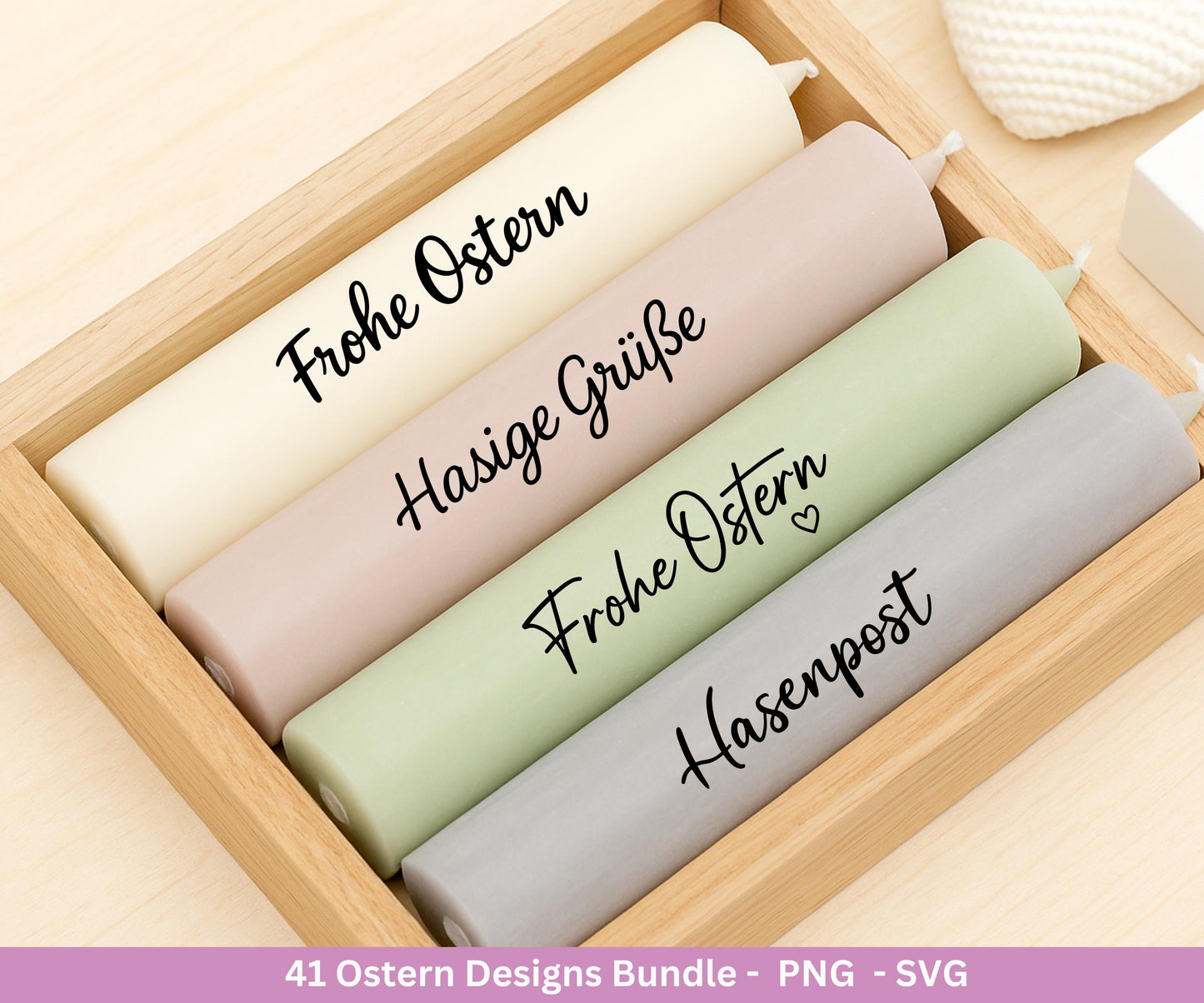 Ostern Plotterdatei Bundle – Frohe Ostern Sprüche SVG PNG | Deutsche Ostergrüße | Osterfest & Eiersuche Motive | Cricut | Laserdatei Ostern