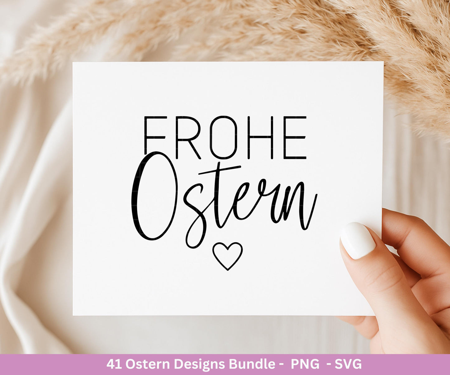 Ostern Plotterdatei Bundle – Frohe Ostern Sprüche SVG PNG | Deutsche Ostergrüße | Osterfest & Eiersuche Motive | Cricut | Laserdatei Ostern