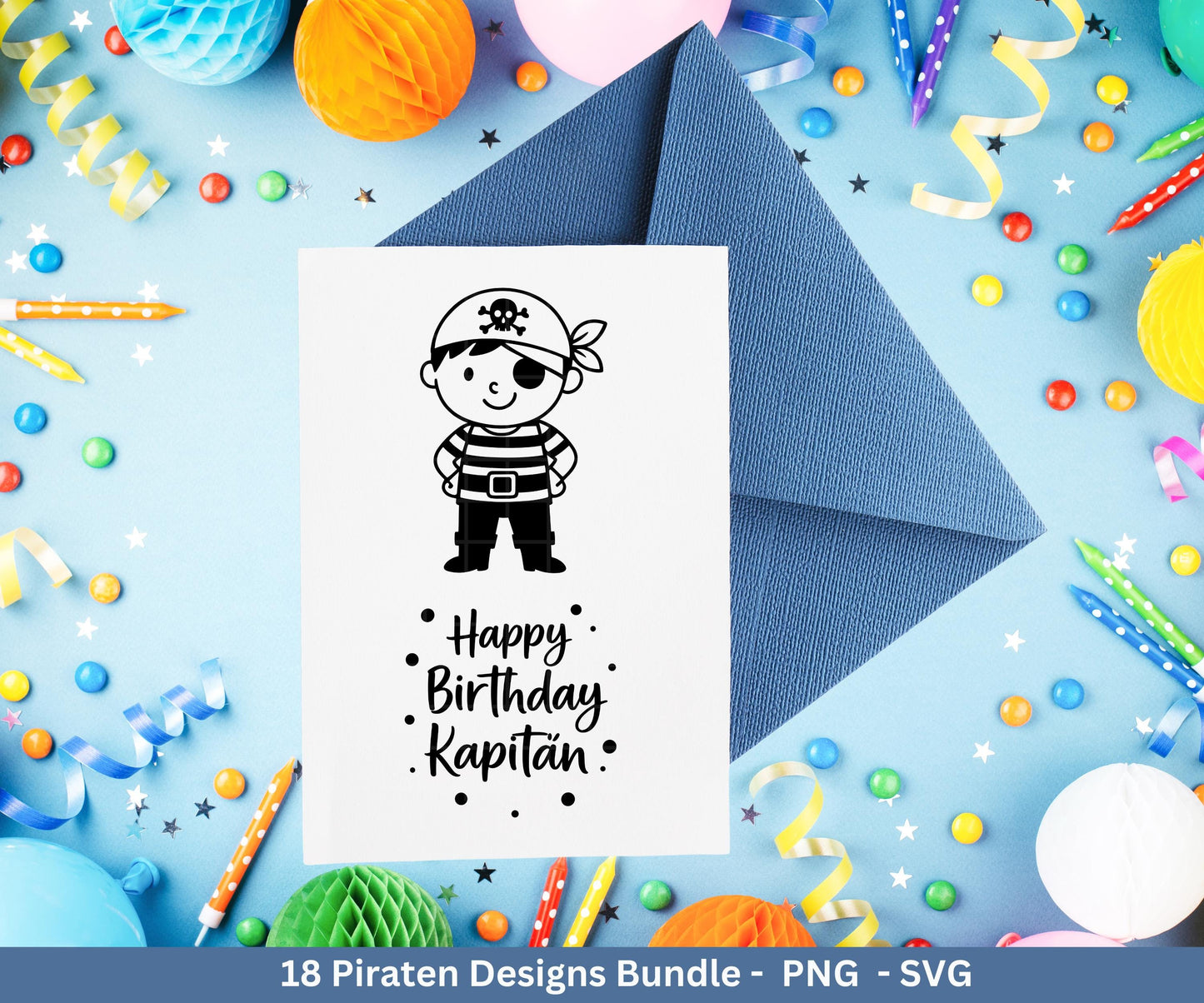 Piraten Plotterdatei Bundle – Kinder Pirat Sprüche & Motive SVG PNG | Ahoi Kindergeburtstag | T-Shirt Einladung Geschenk | Cricut Laserdatei