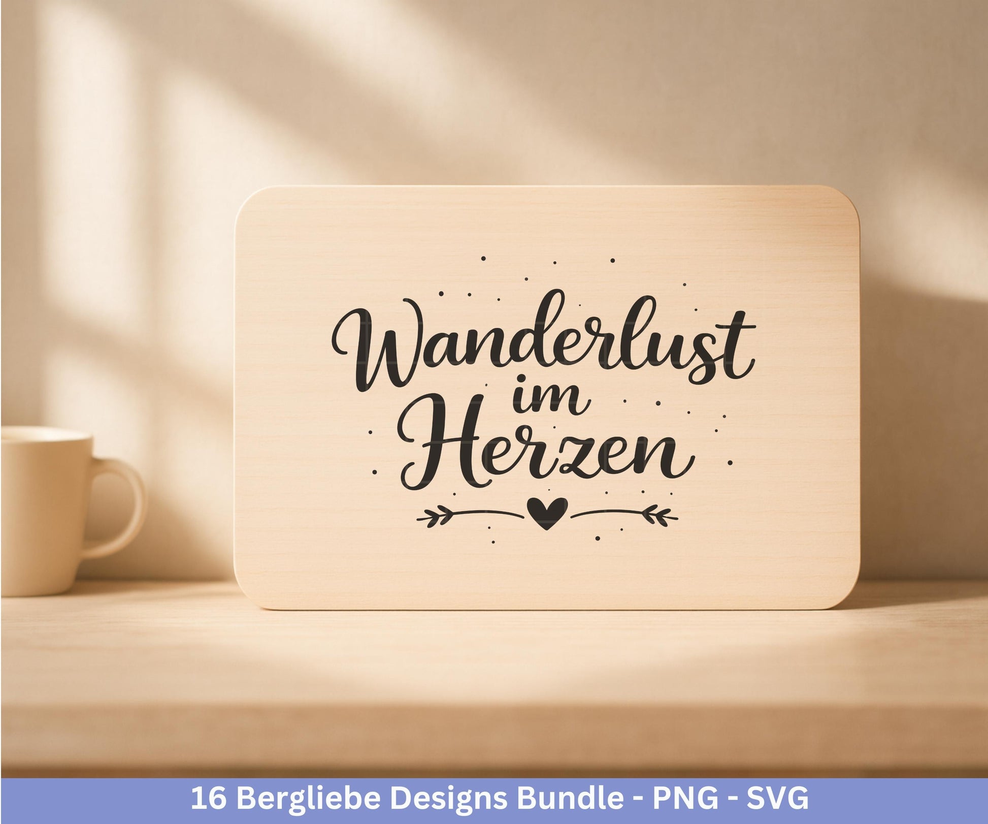 Bergliebe Plotterdatei Bundle – Wandern & Berge SVG | Wanderlust Sprüche | Camping und Natur Motive | Cricut Silhouette | Laserdatei Urlaub