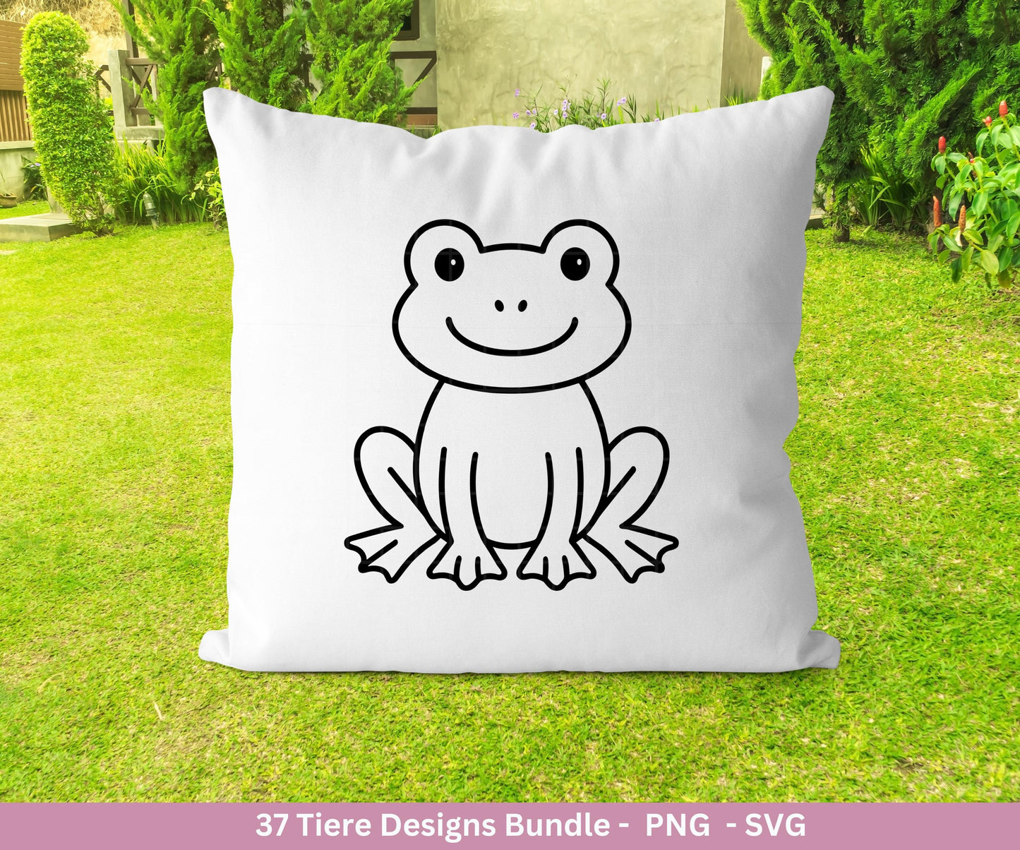 Kawaii Tiere Plotterdatei Bundle – süße Tier Motive SVG | Hund Katze Kuh Einhorn | Kinder Line Art | Wald & Safari Tiere | Cricut Laserdatei