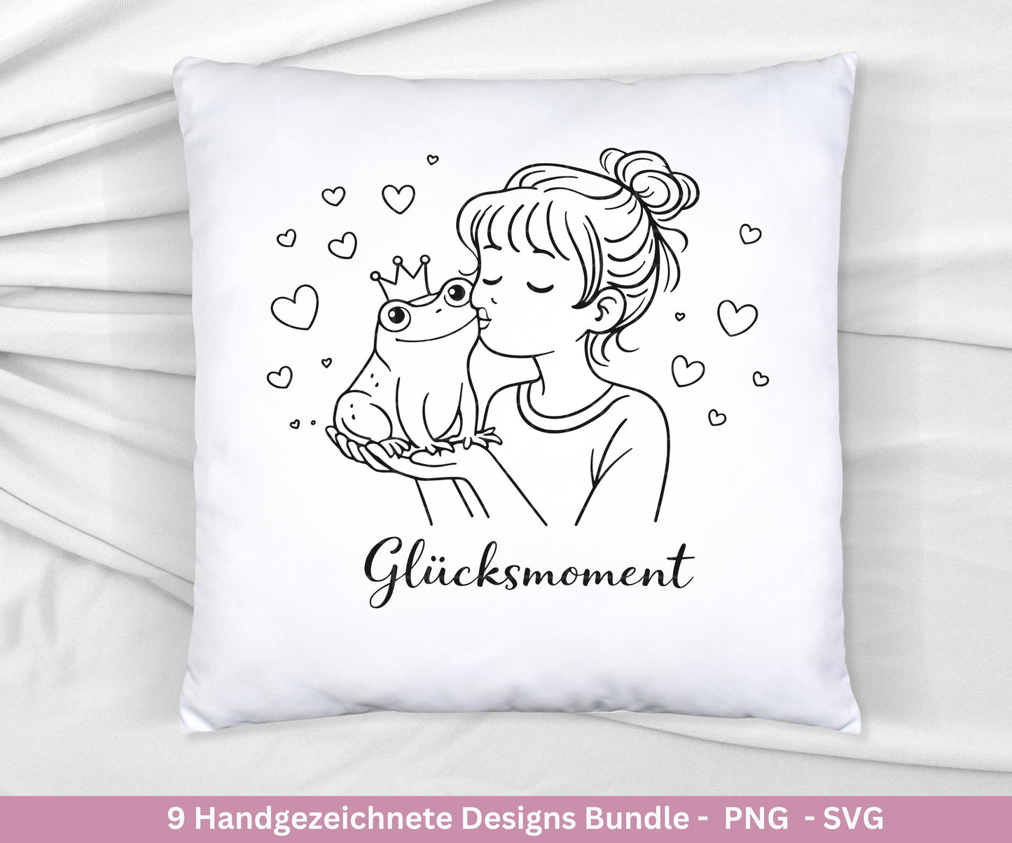 Handgezeichnete Mädchen Plotterdatei Bundle – Positive Sprüche SVG| Line Art | Geschenk Freundin | Cricut Silhouette | Laserdatei Pusteblume
