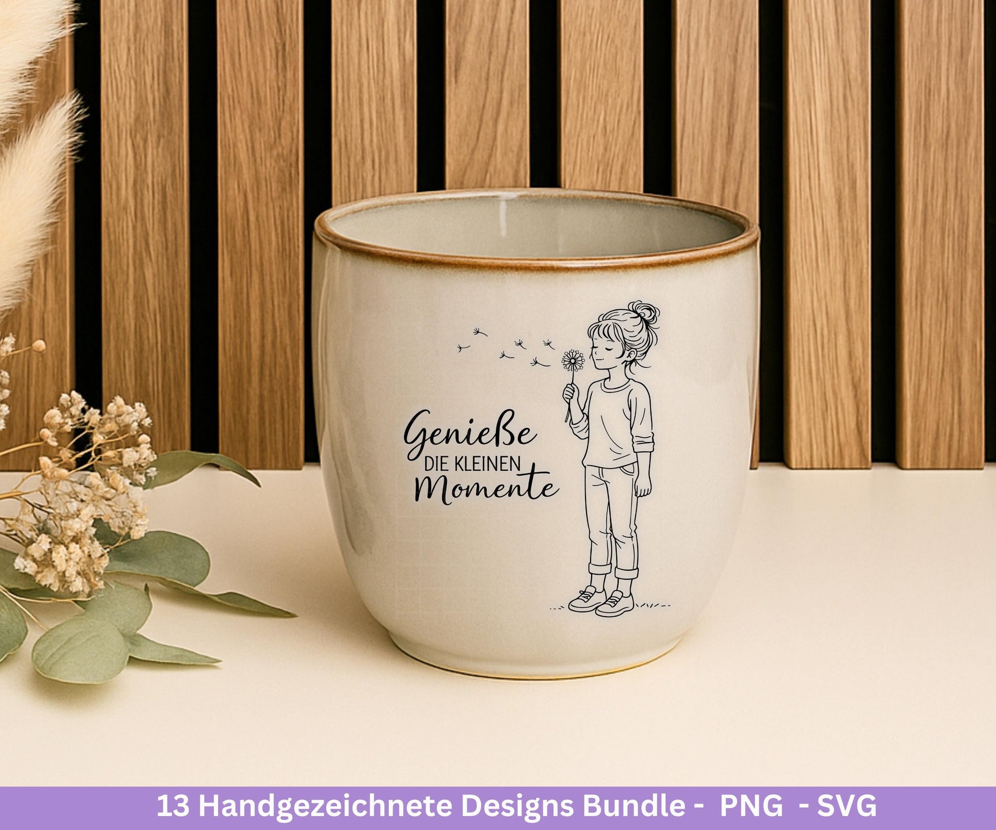 Handgezeichnete Mädchen Plotterdatei Bundle – Positive Sprüche SVG PNG | Cricut Silhouette | Laserdatei | Geschenk Freundin | Motivation