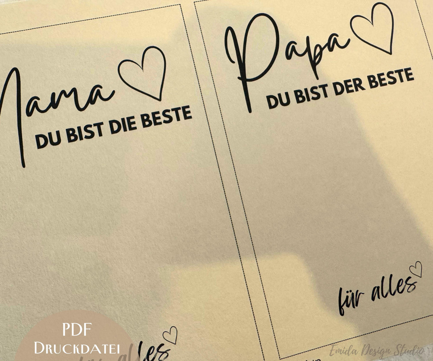 Druckvorlage Muttertag & Vatertag – Geschenkkarte mit Schokolade | Mama Papa Geschenkidee | PDF zum Ausdrucken | Karte Muttertag Vatertag
