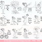 Handgezeichnete Frauen SVG | Sketch Bundle mit Sprüchen | Plotterdatei Laserdatei | Geschenkidee Freundin | Cricut Silhouette Design Datei