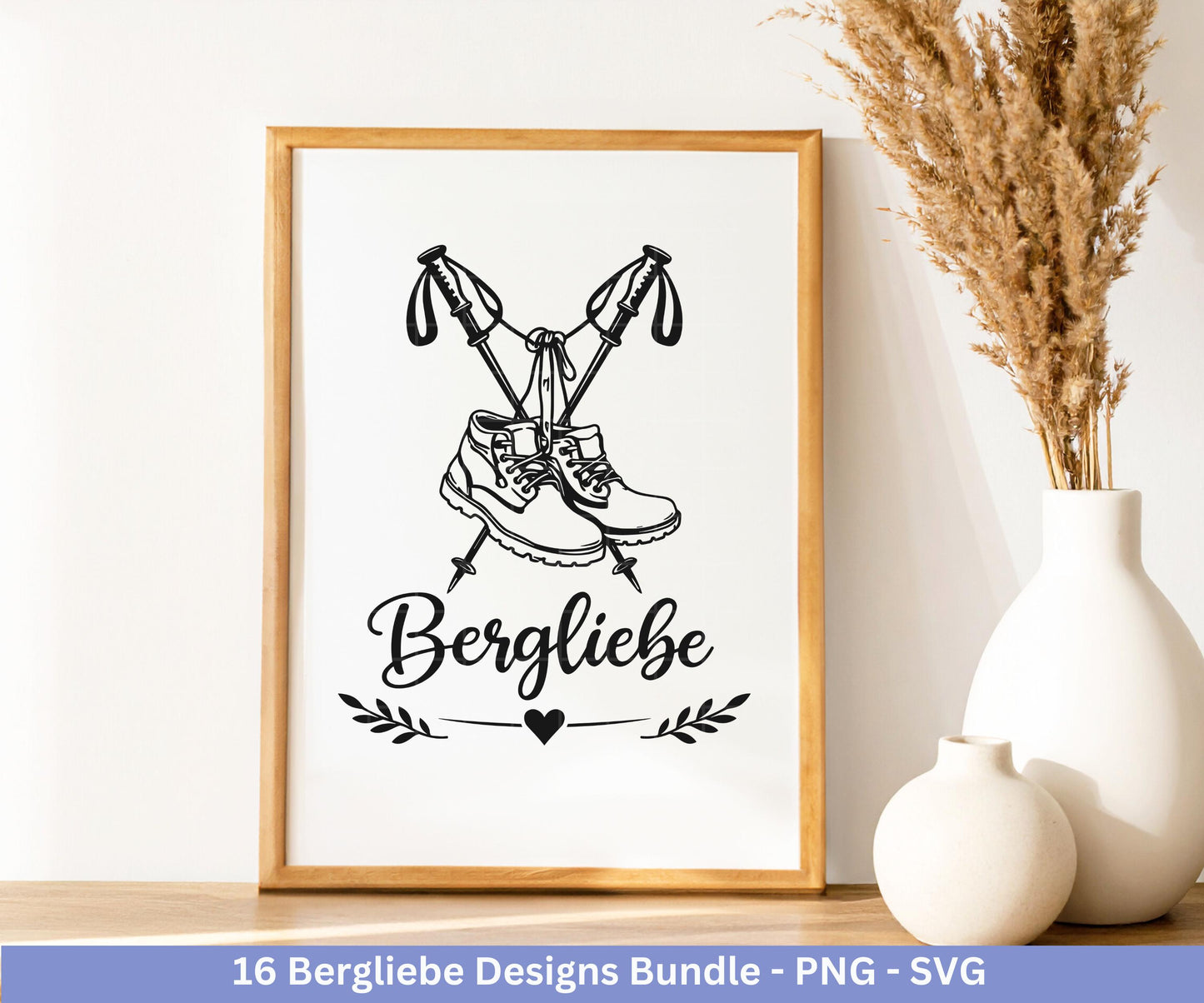 Bergliebe Plotterdatei Bundle – Wandern & Berge SVG | Wanderlust Sprüche | Camping und Natur Motive | Cricut Silhouette | Laserdatei Urlaub