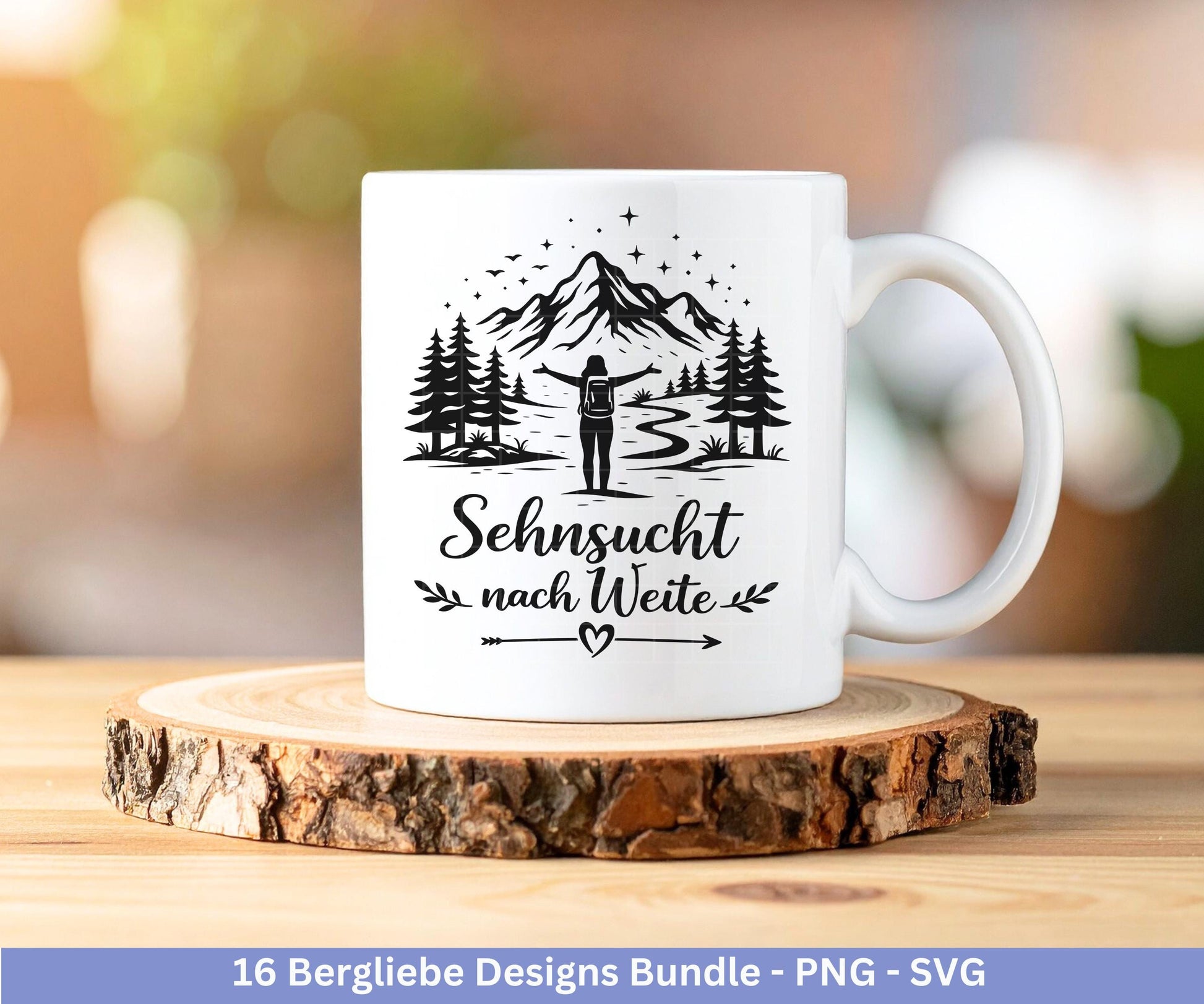 Bergliebe Plotterdatei Bundle – Wandern & Berge SVG | Wanderlust Sprüche | Camping und Natur Motive | Cricut Silhouette | Laserdatei Urlaub