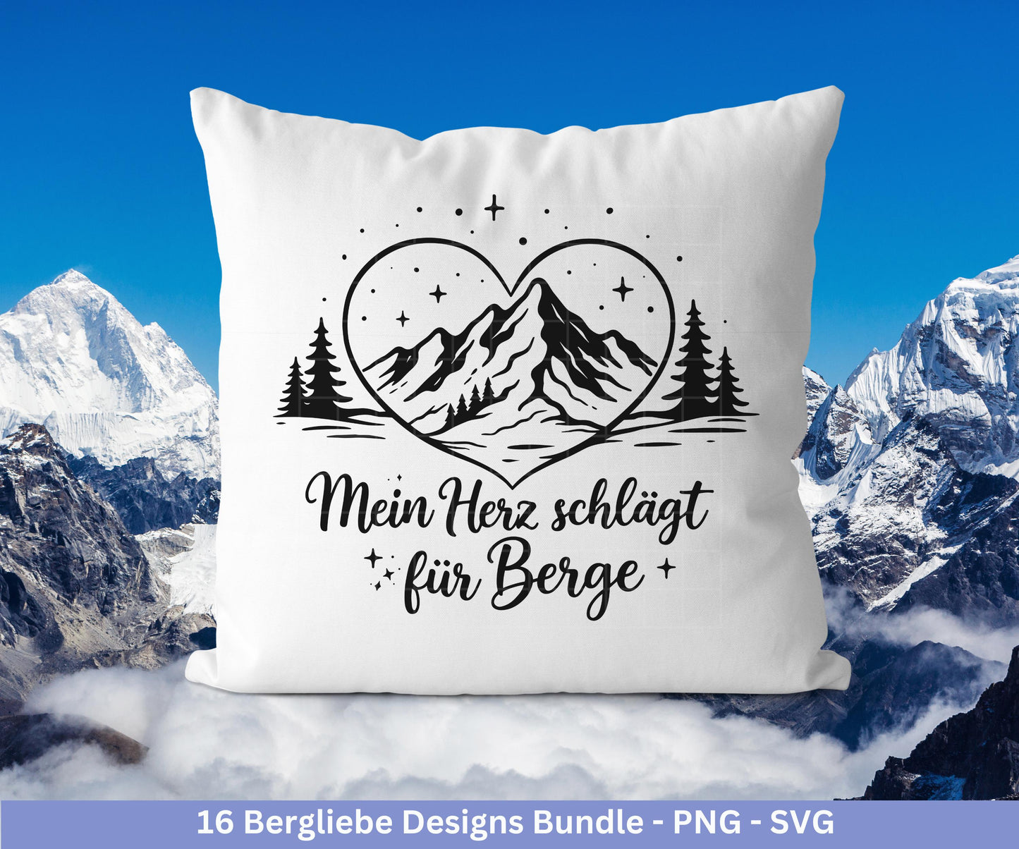 Bergliebe Plotterdatei Bundle – Wandern & Berge SVG | Wanderlust Sprüche | Camping und Natur Motive | Cricut Silhouette | Laserdatei Urlaub