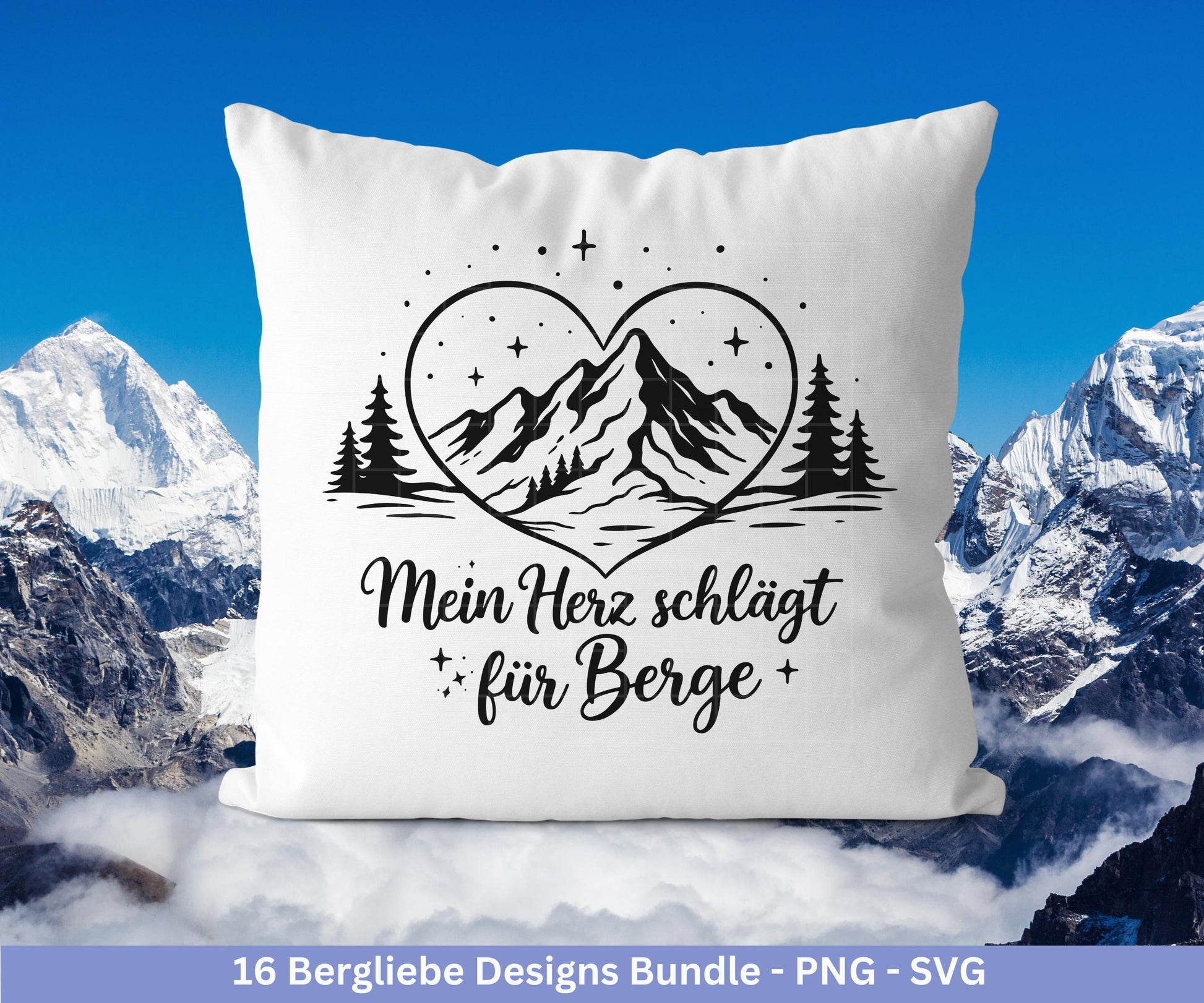 Bergliebe Plotterdatei Bundle – Wandern & Berge SVG | Wanderlust Sprüche | Camping und Natur Motive | Cricut Silhouette | Laserdatei Urlaub