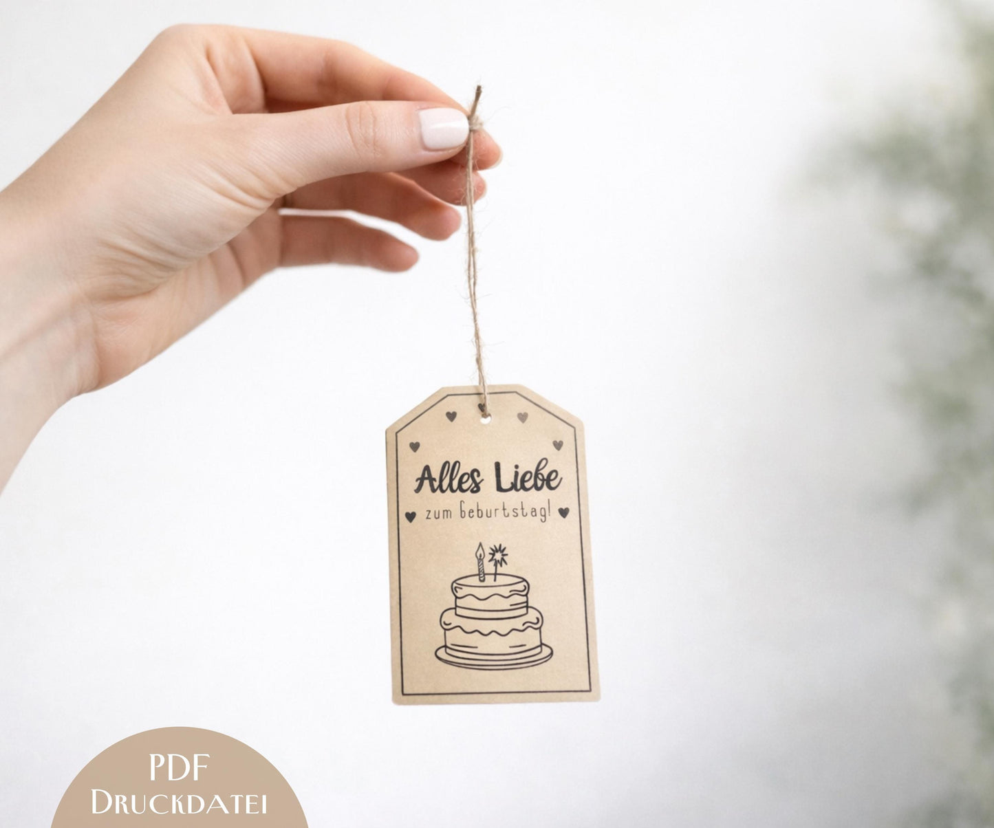 Druckvorlage Geschenkanhänger Geburtstag – Geschenkdeko DIY | Anhänger für Geburtstagsgeschenke | PDF zum Ausdrucken | Geburtstagsdeko Idee
