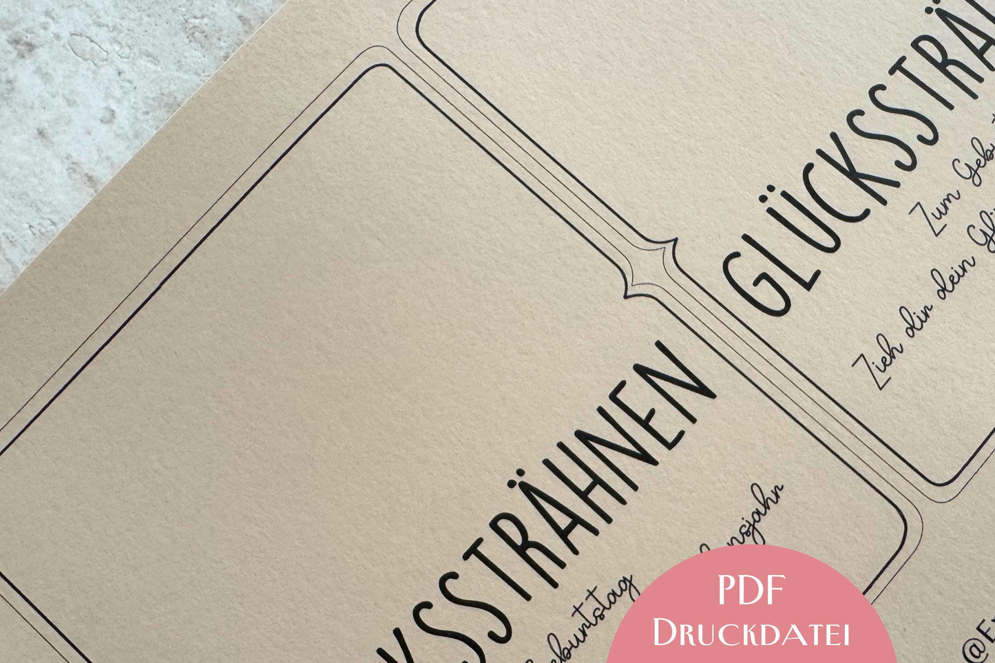 Druckvorlage Geburtstag Glücksbringer – Glückssträhnen Geschenkidee | DIY Mitbringsel Freundin | PDF zum Ausdrucken | Geburtstagsgeschenk