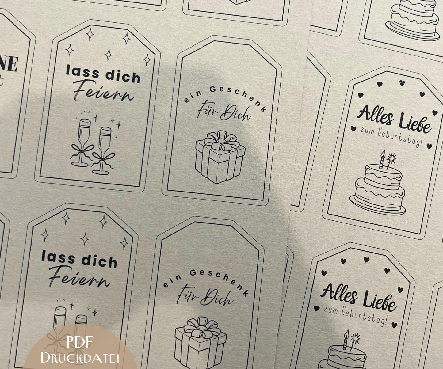 Druckvorlage Geschenkanhänger Geburtstag – Geschenkdeko DIY | Anhänger für Geburtstagsgeschenke | PDF zum Ausdrucken | Geburtstagsdeko Idee
