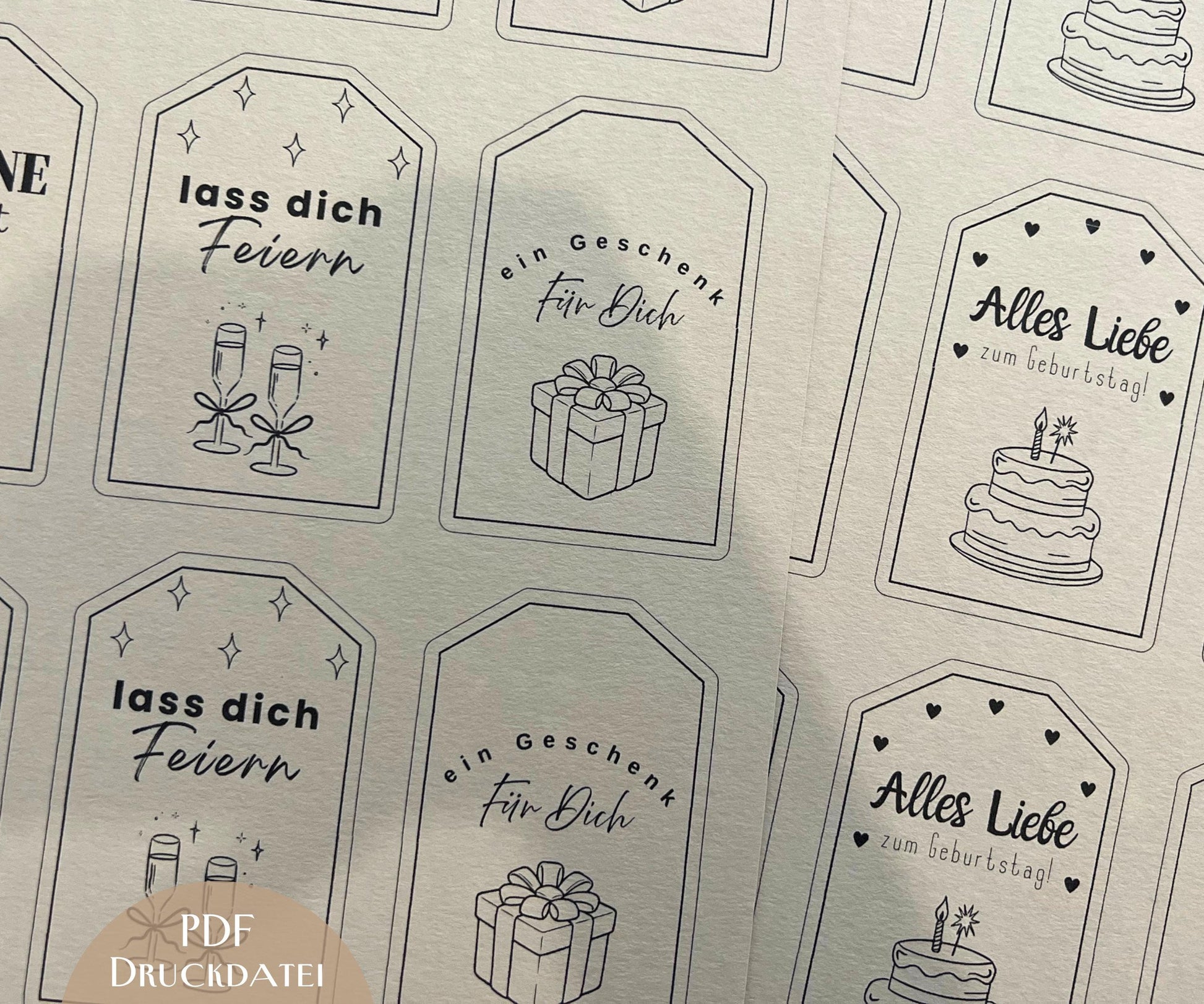 Druckvorlage Geschenkanhänger Geburtstag – Geschenkdeko DIY | Anhänger für Geburtstagsgeschenke | PDF zum Ausdrucken | Geburtstagsdeko Idee