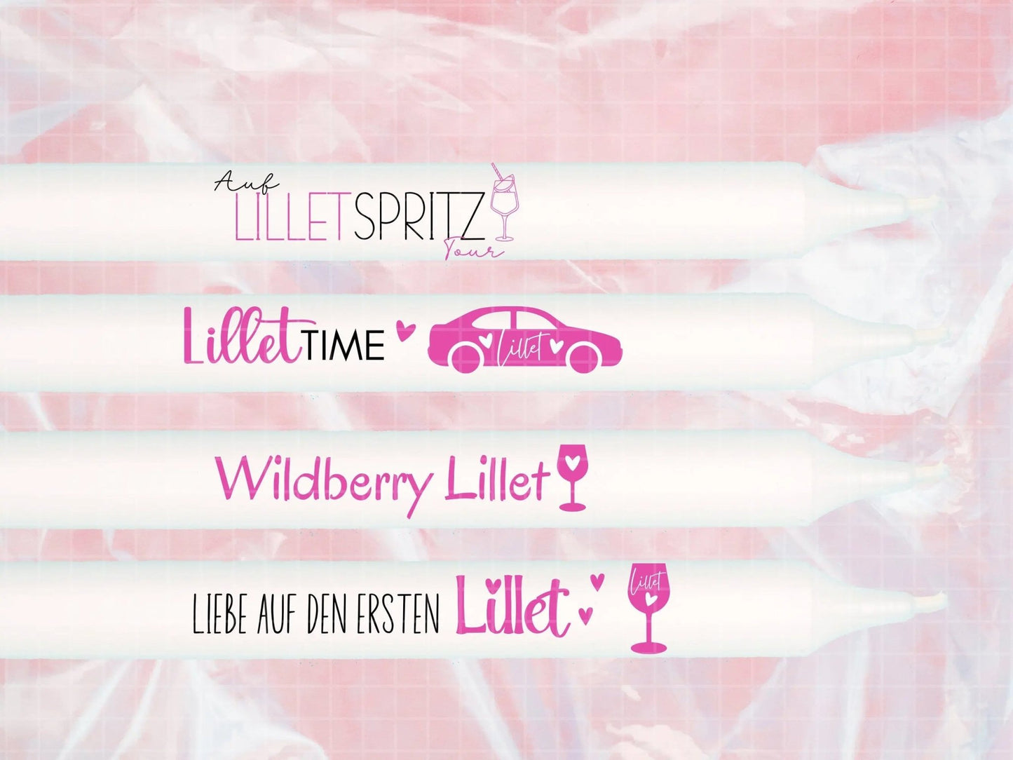 Lillet Kerzen PDF Vorlage - Kerzen Tattoo Vorlage Wildberry Lillet - Kerzen selbst gestalten - Kerzensticker Lillet - Kerzen Deko Sprüche - EmidaDesign