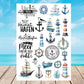 Maritime Kerzen PDF Vorlage - Kerzen Tattoo Vorlage Stumpenkerze - Kerzen selbst gestalten - Kerzensticker Ahoi - Heimathafen Moin Kerzen - EmidaDesign