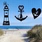 Meerliebe PDF Vorlage - Kerzen Tattoo Vorlage - Kerzen selbst gestalten - Kerzensticker Ahoi Maritim - Küstenliebe Heimathafen Urlaub Moin