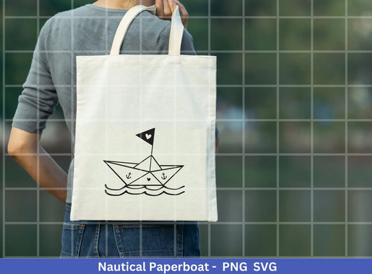 Nautical Paperboat - Meerliebe Plotterdatei - Maritim svg - Nautical Clipart - Meer svg- Boot svg - Papierboot Herz svg - Schiffchen svg - EmidaDesign