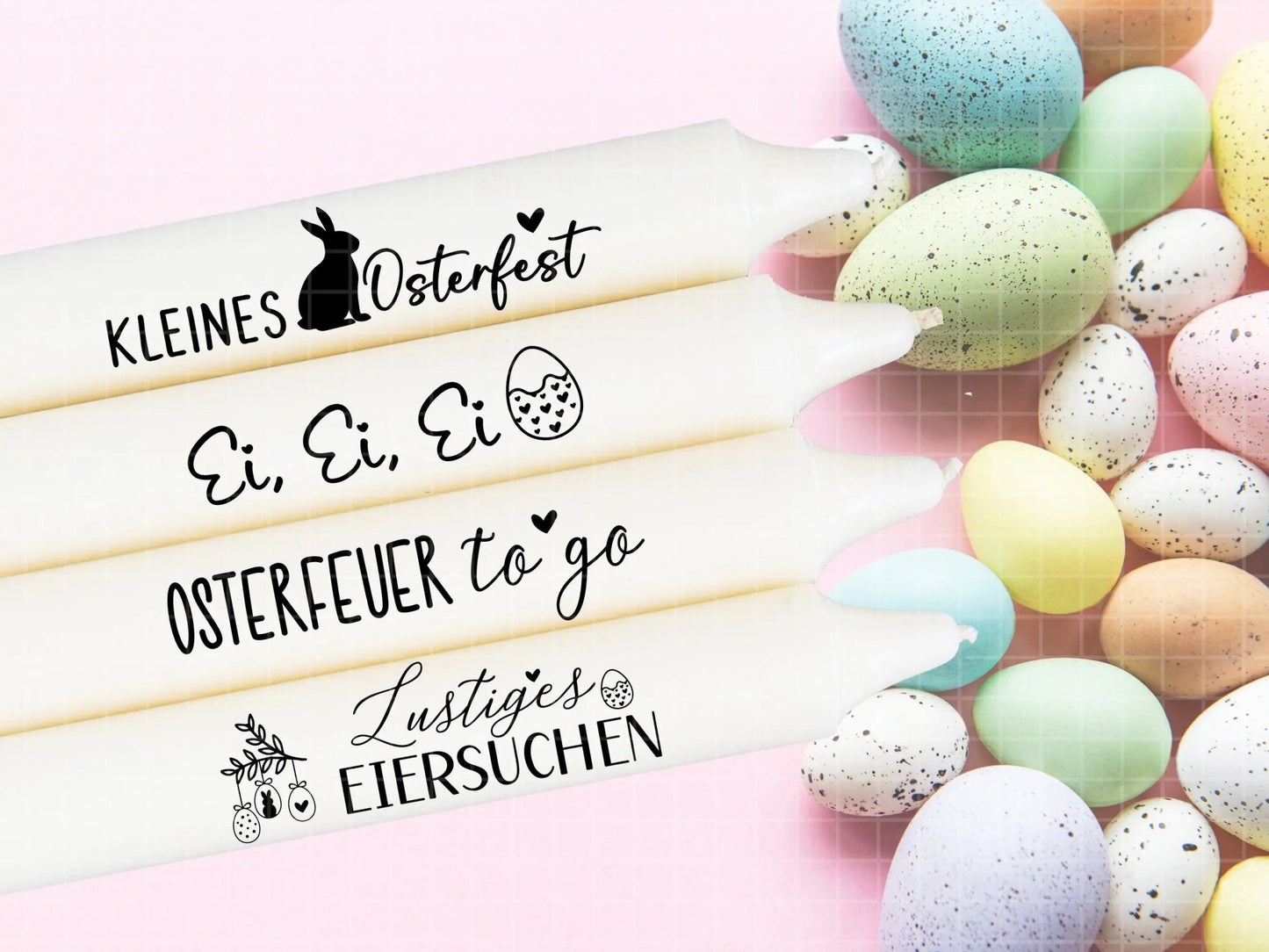 Ostern Kerzen PDF Vorlage - Kerzentattoo Kerzensticker - Frohe Ostern - Osterkerzen Geschenk - Kerzen gestalten Ostern - Geschenk DIY