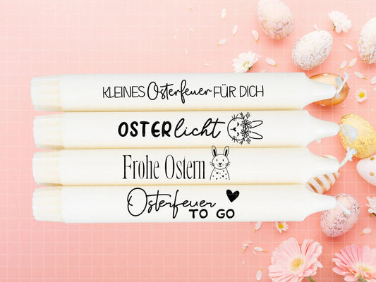 Ostern Kerzen PDF Vorlage - Kerzentattoo Kerzensticker - Frohe Ostern - Osterkerzen Geschenk - Kerzen gestalten Ostern - Geschenk DIY - EmidaDesign