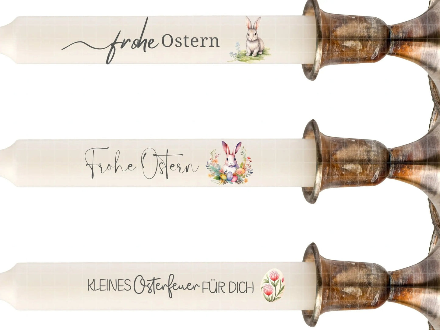 Ostern Kerzen PDF Vorlage - Kerzentattoo Kerzensticker - Frohe Ostern - Osterkerzen Geschenk - Kerzen gestalten Ostern - Geschenk DIY - EmidaDesign