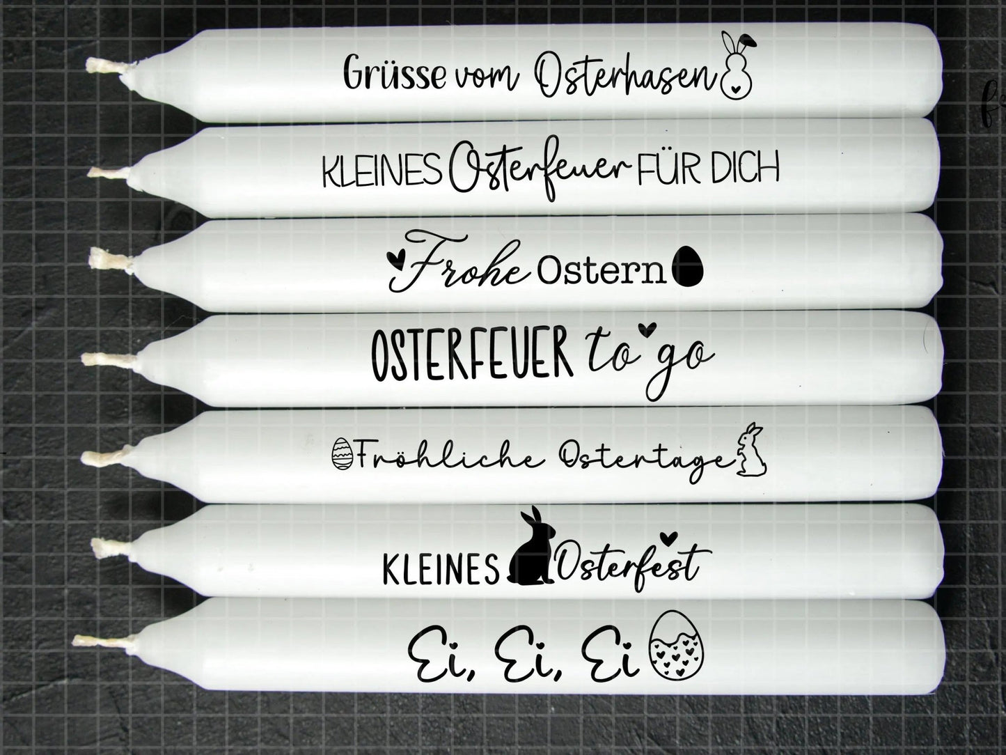 Ostern Kerzen PDF Vorlage - Kerzentattoo Kerzensticker - Frohe Ostern - Osterkerzen Geschenk - Kerzen gestalten Ostern - Geschenk DIY