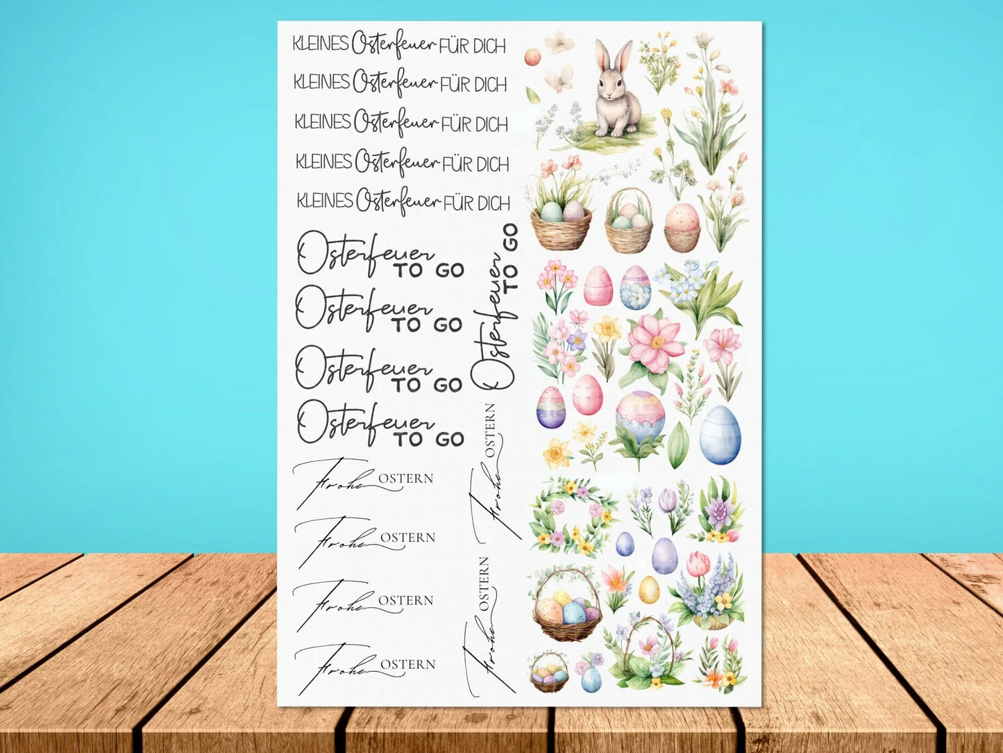 Ostern Kerzen PDF Vorlage - Kerzentattoo Kerzensticker - Frohe Ostern - Osterkerzen Geschenk - Kerzen gestalten Ostern - Geschenk DIY - EmidaDesign