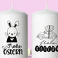 Ostern Kerzen PDF Vorlage - Kerzentattoo Kerzensticker - Frohe Ostern - Osterkerzen Geschenk - Kerzen gestalten Ostern - Stumpenkerze Ostern