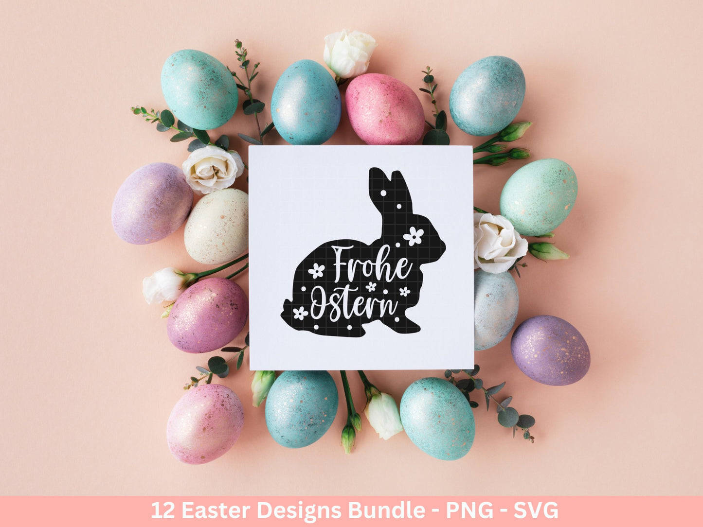 Ostern Plotterdatei - Schriftzüge Ostern - Hase Svg - Ostern Svg - Osterhase Svg - Laserdatei Ostern - Frühling Plotterdatei - Osterei Svg - EmidaDesign