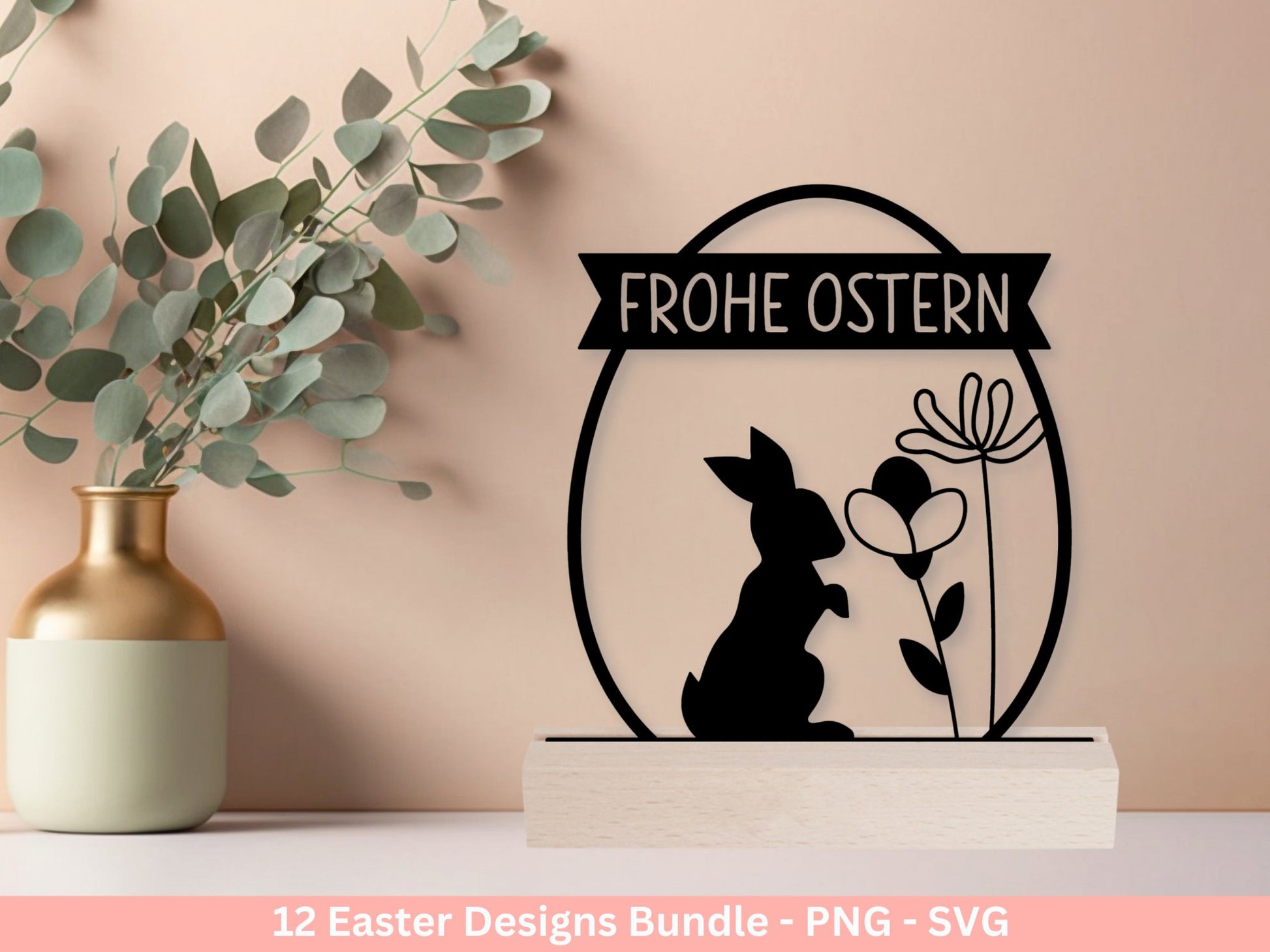 Ostern Plotterdatei - Schriftzüge Ostern - Hase Svg - Ostern Svg - Osterhase Svg - Laserdatei Ostern - Frühling Plotterdatei - Osterei Svg - EmidaDesign