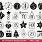 Plotterdatei Adventskalenderzahlen Svg - Adventskalender Svg - Plotterdatei Adventskalender - Plotterdatei Weihnachten - Weihnachtskalender - EmidaDesign