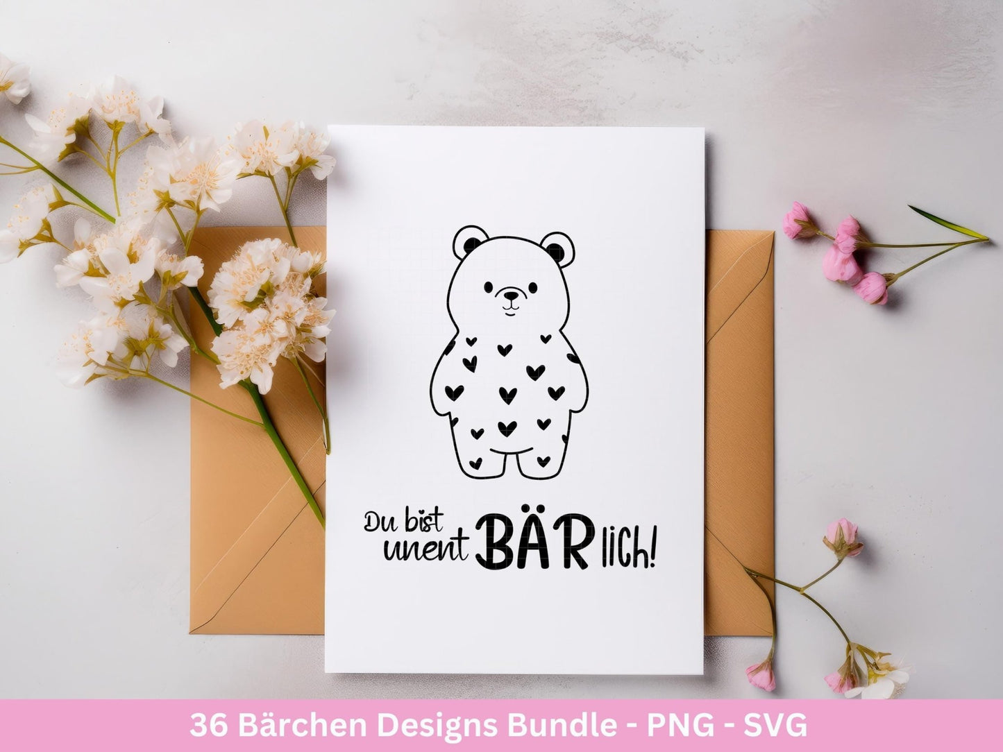 Plotterdatei Bärchen - Du bist mir unentbärlich - Zaubärhaft svg - Glücksbär svg - Rub ons - Plotterdatei Unentbärlich - Laserdatei Bär - EmidaDesign