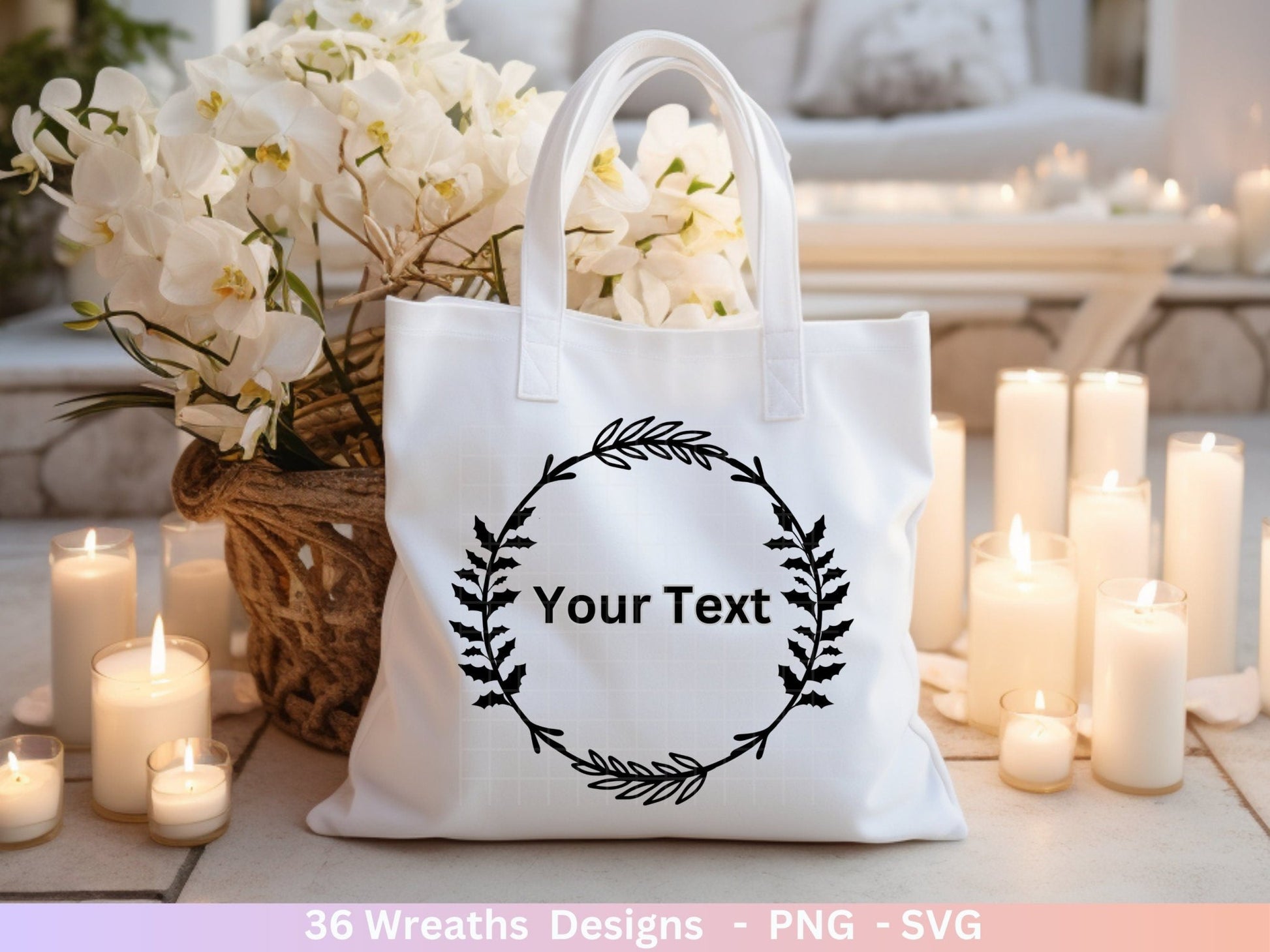 Plotterdatei Blumenkranz - Kränze SVG Bundle - Lorbeerkranz Monogramm - Hochzeitskranz Designs - Cricut Clipart - Weihnachtskranz Laserdatei - EmidaDesign