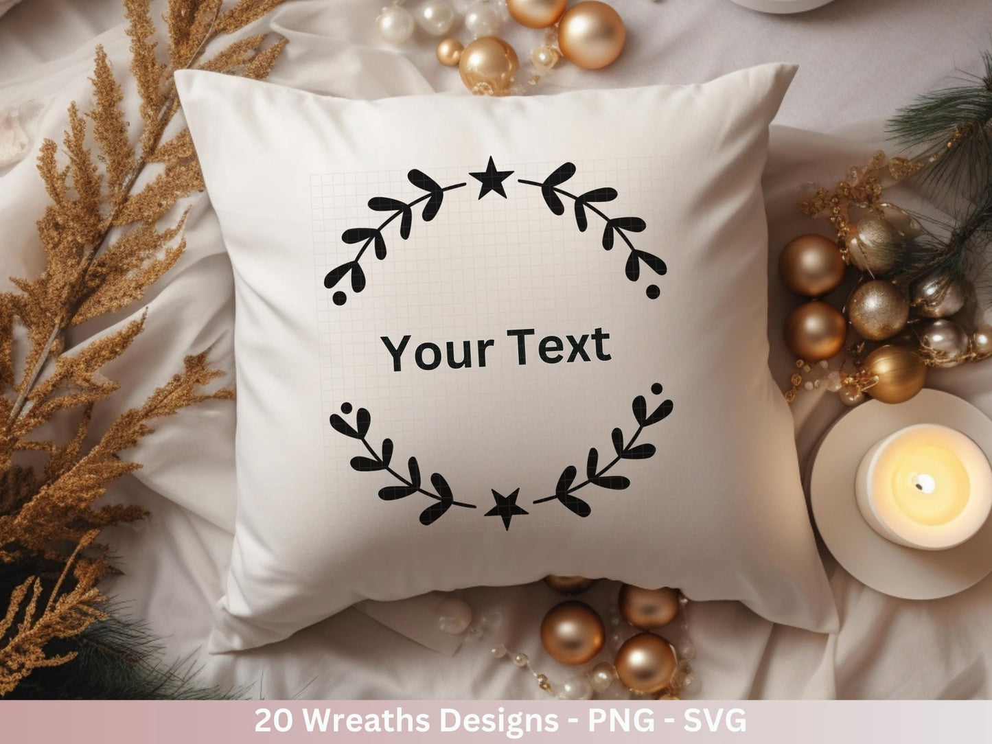 Plotterdatei Blumenkranz - Kränze SVG Bundle - Lorbeerkranz Monogramm - Kränze Designs - Cricut Clipart - Weihnachtskranz - Lasercut Kränze - EmidaDesign