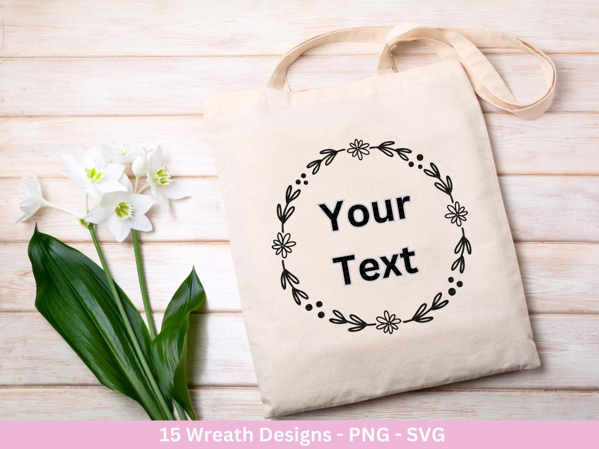 Plotterdatei Blumenkranz - Kränze SVG Bundle - Lorbeerkranz Monogramm - Laserdatei - Osterkranz svg - Cricut Clipart - Frühlingskränze - EmidaDesign