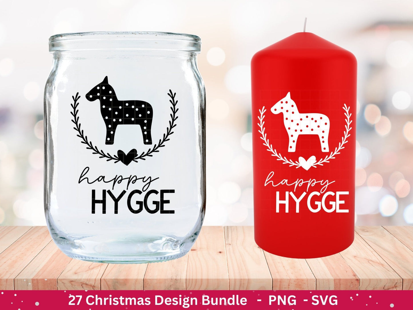 Plotterdatei Dalapferd - Weihnachten Plotterdatei - Hygge Schriftzüge - Dalakranz - Weihnachtsgrüße - Schwedisch Dalapferd - Cricut - EmidaDesign