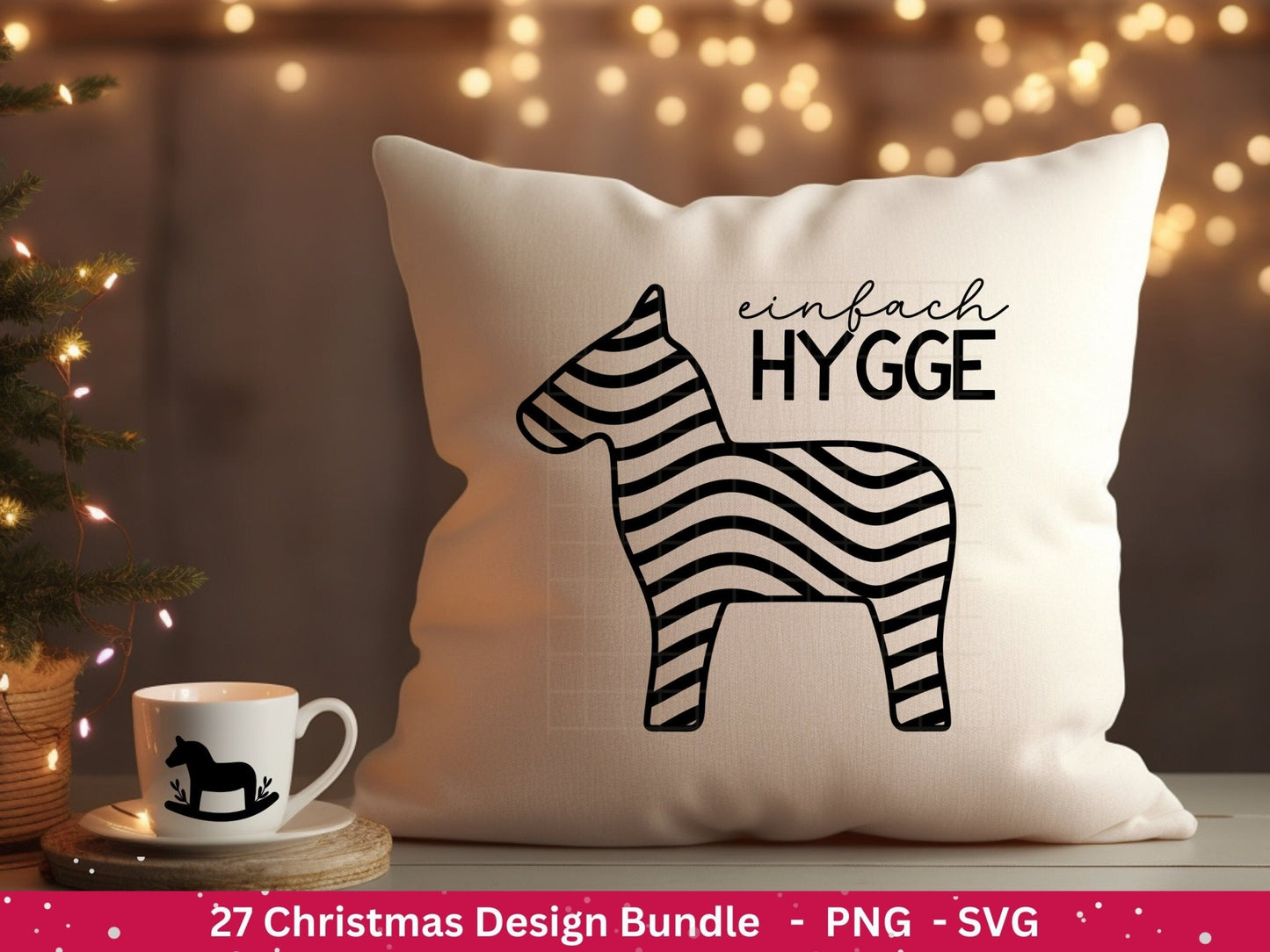 Plotterdatei Dalapferd - Weihnachten Plotterdatei - Hygge Schriftzüge - Dalakranz - Weihnachtsgrüße - Schwedisch Dalapferd - Cricut - EmidaDesign