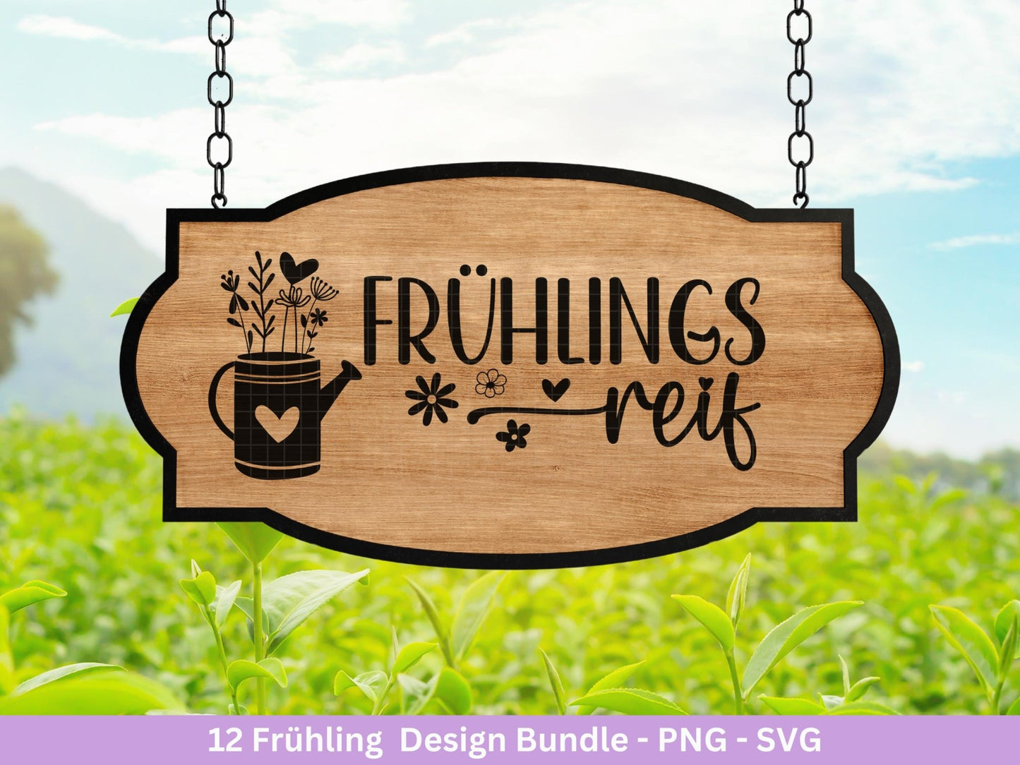 Plotterdatei Frühling - Hallo Frühling - Laserdatei Frühling - Cricut Svg - Ostern Svg - Frühling to go - Frühlings Bundle - Frühling Svg - EmidaDesign