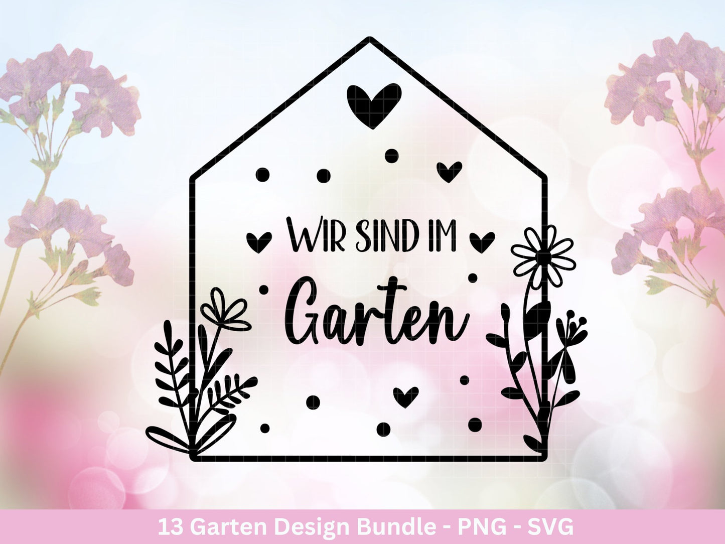 Plotterdatei Garten - Gartendeko - Frühling svg - Blumen svg - Lieblingsplatz - Schubkarre - Gartengeschenke - Cricut svg - Gartenlicht - EmidaDesign