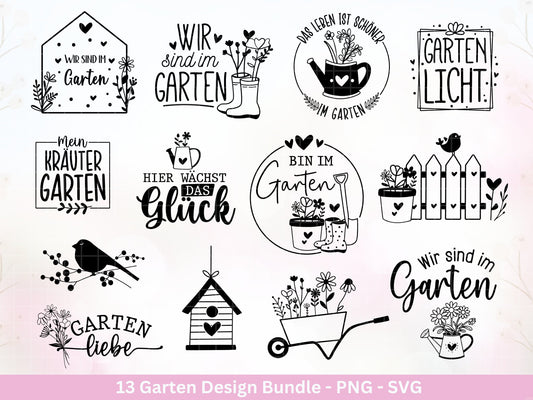 Plotterdatei Garten - Gartendeko - Frühling svg - Blumen svg - Lieblingsplatz - Schubkarre - Gartengeschenke - Cricut svg - Gartenlicht - EmidaDesign