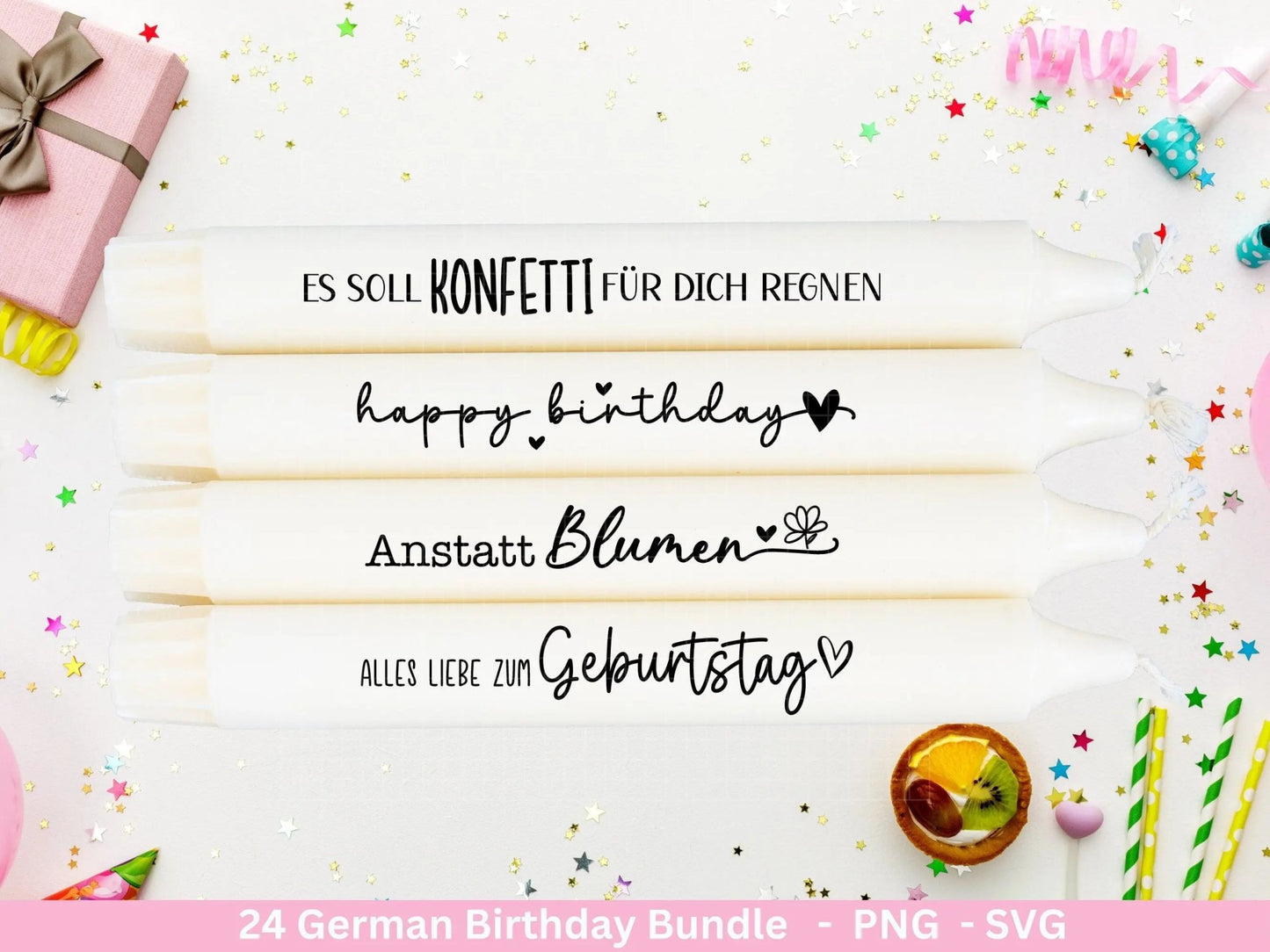 German Geburtstag Plotterdatei Bundle svg - Geburtstagssprüche deutsch - Geburtstag Cricut Silhouette - Geburtstag Schriftzüge - Digistamp