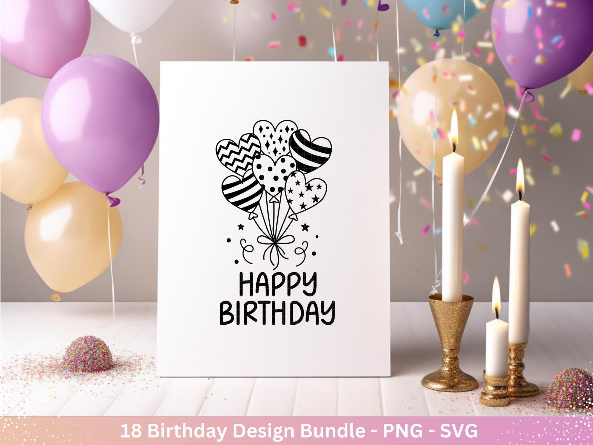 Plotterdatei Geburtstag - Geburtstagssprüche svg - Geburtstag svg - Cricut Silhouette - Geburtstag Schriftzüge - Digistamp - Laserdatei - EmidaDesign