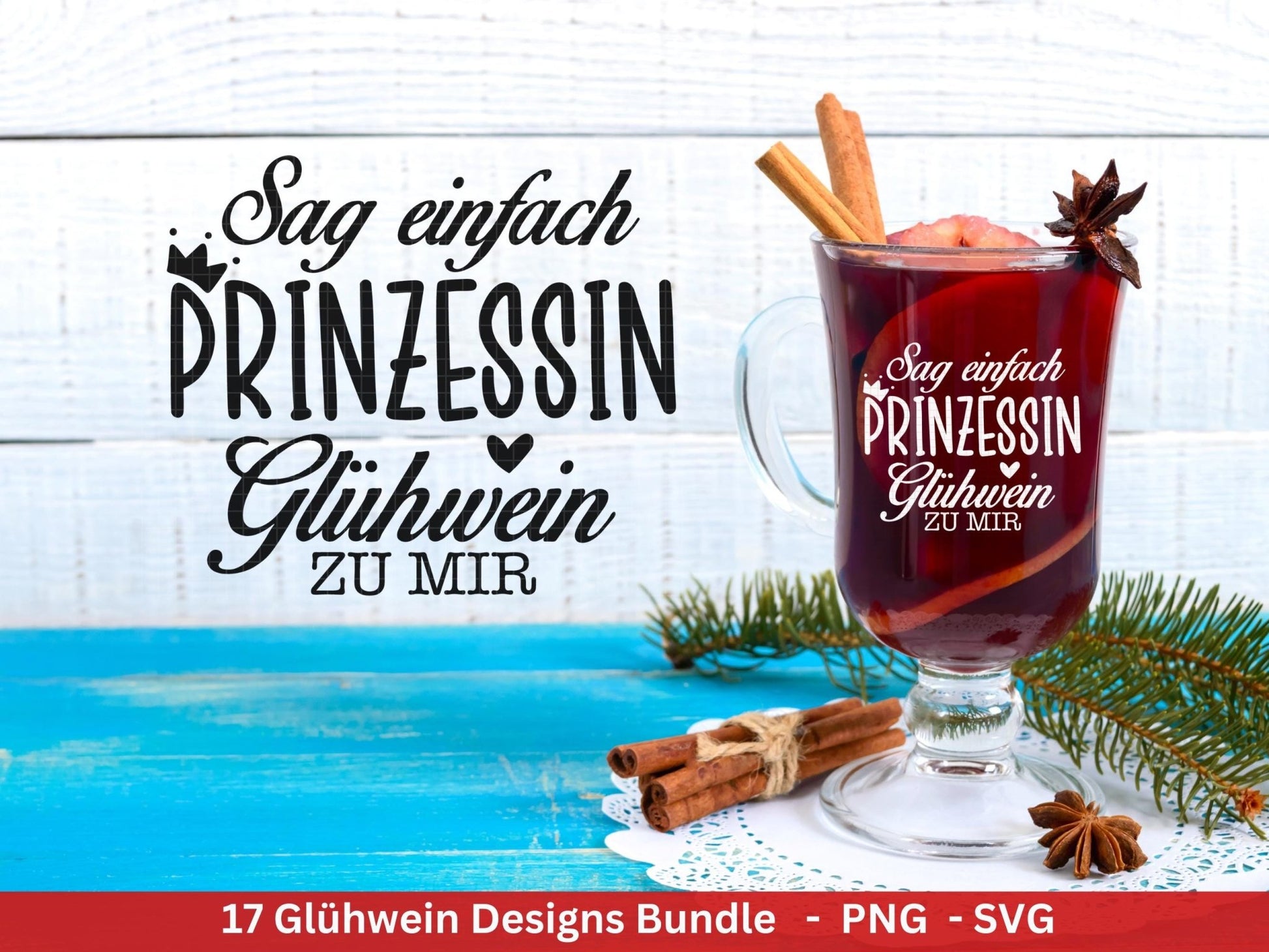 Plotterdatei Glühwein - Glühwein Tassen Sprüche - Glühwein Schriftzüge - Plotterdatei Weihnachten - Laserdatei Glühwein - Cricut Silhouette - EmidaDesign