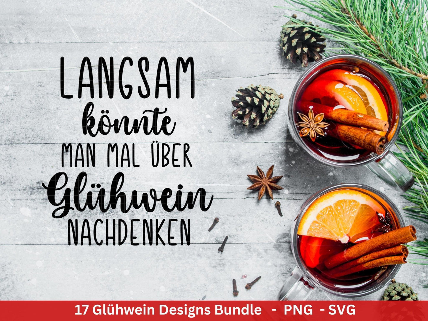 Plotterdatei Glühwein - Glühwein Tassen Sprüche - Glühwein Schriftzüge - Plotterdatei Weihnachten - Laserdatei Glühwein - Cricut Silhouette - EmidaDesign