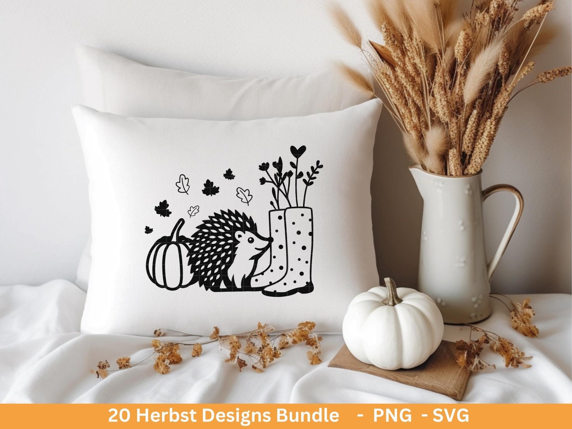 Plotterdatei Herbst - Herbst svg - Hallo Herbst - Herbstzauber svg - Laserdatei Herbst - Kürbis svg - Igel svg - Pilz svg - Herbstsprüche - EmidaDesign