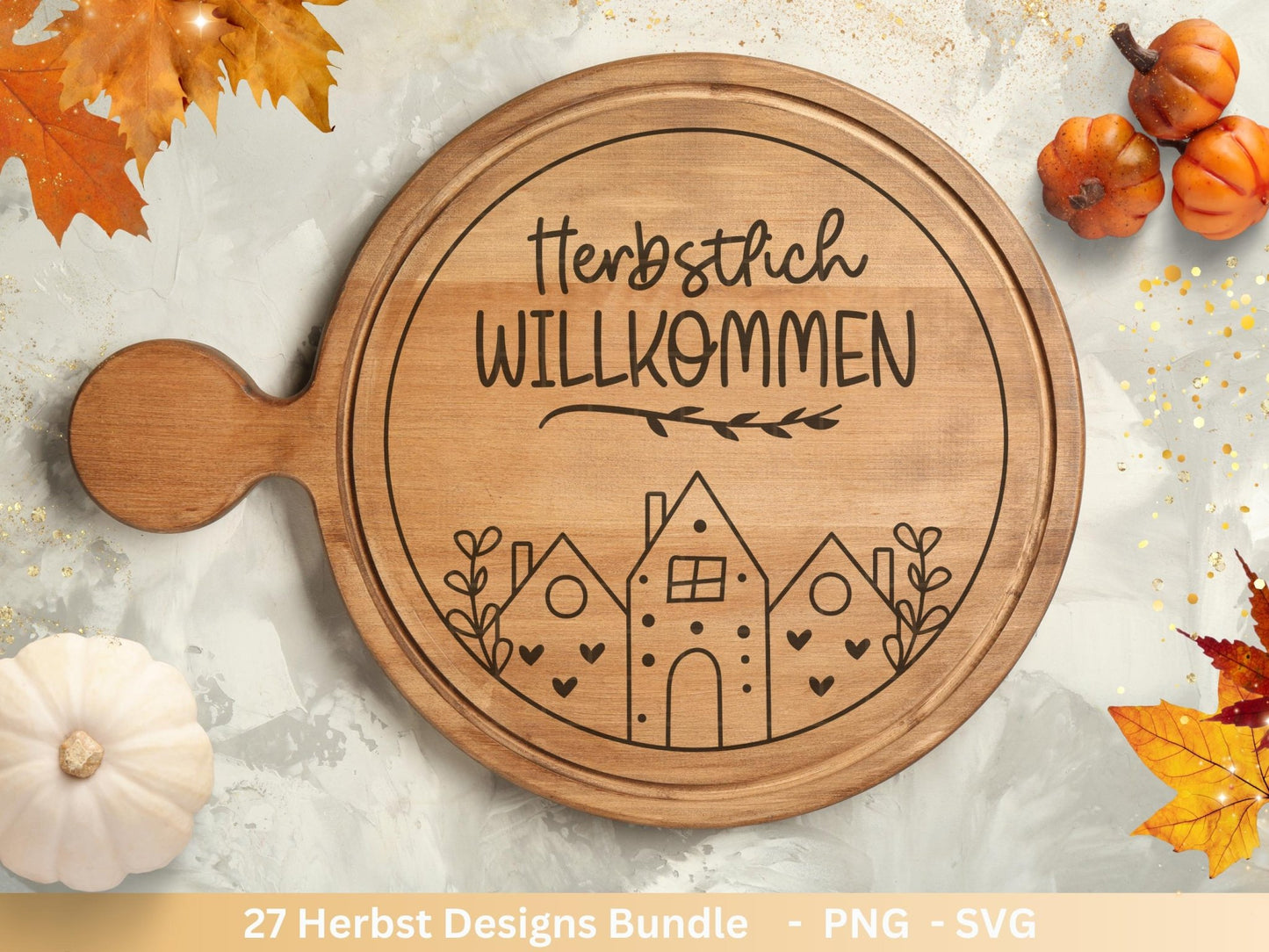 Plotterdatei Herbst - Herbst svg - Hallo Herbst - Herbstzauber svg - Laserdatei Herbst - Kürbis svg - Igel svg - Pilz svg - Herbstsprüche - EmidaDesign