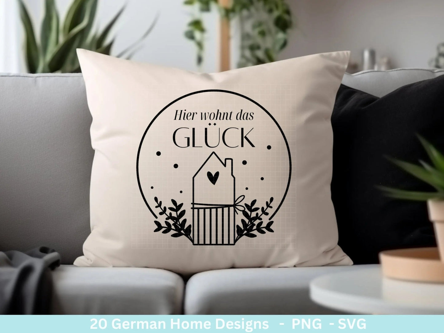 Plotterdatei Home svg - Zuhause Schriftzug Sprüche svg - Clipart Plotterdatei Deutsch - Cricut Silhouette Studio Plotterdatei - digital - EmidaDesign