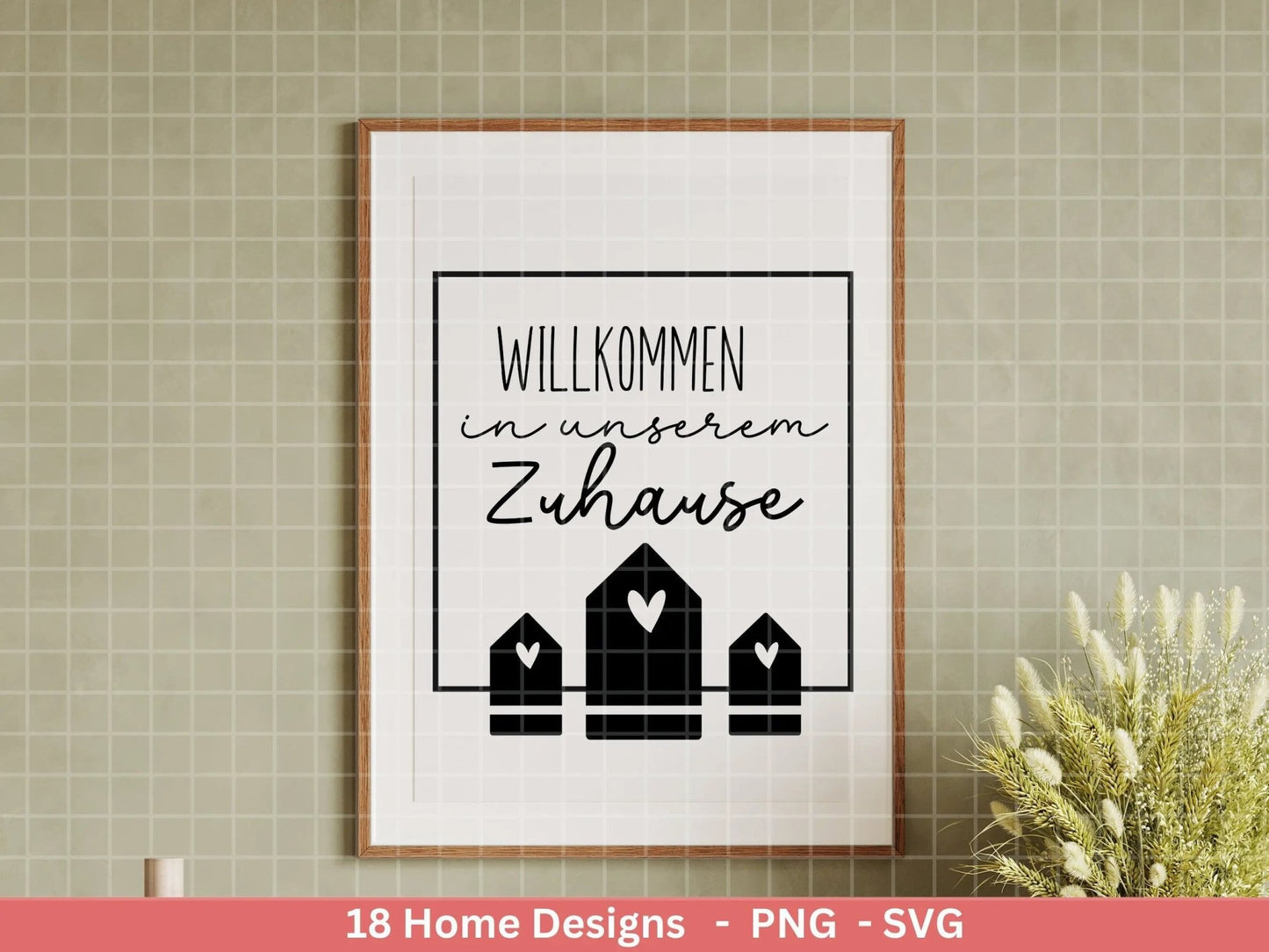 Plotterdatei Home svg - Zuhause Schriftzug Sprüche svg - Clipart Plotterdatei Deutsch - Cricut Silhouette Studio Plotterdatei - digital