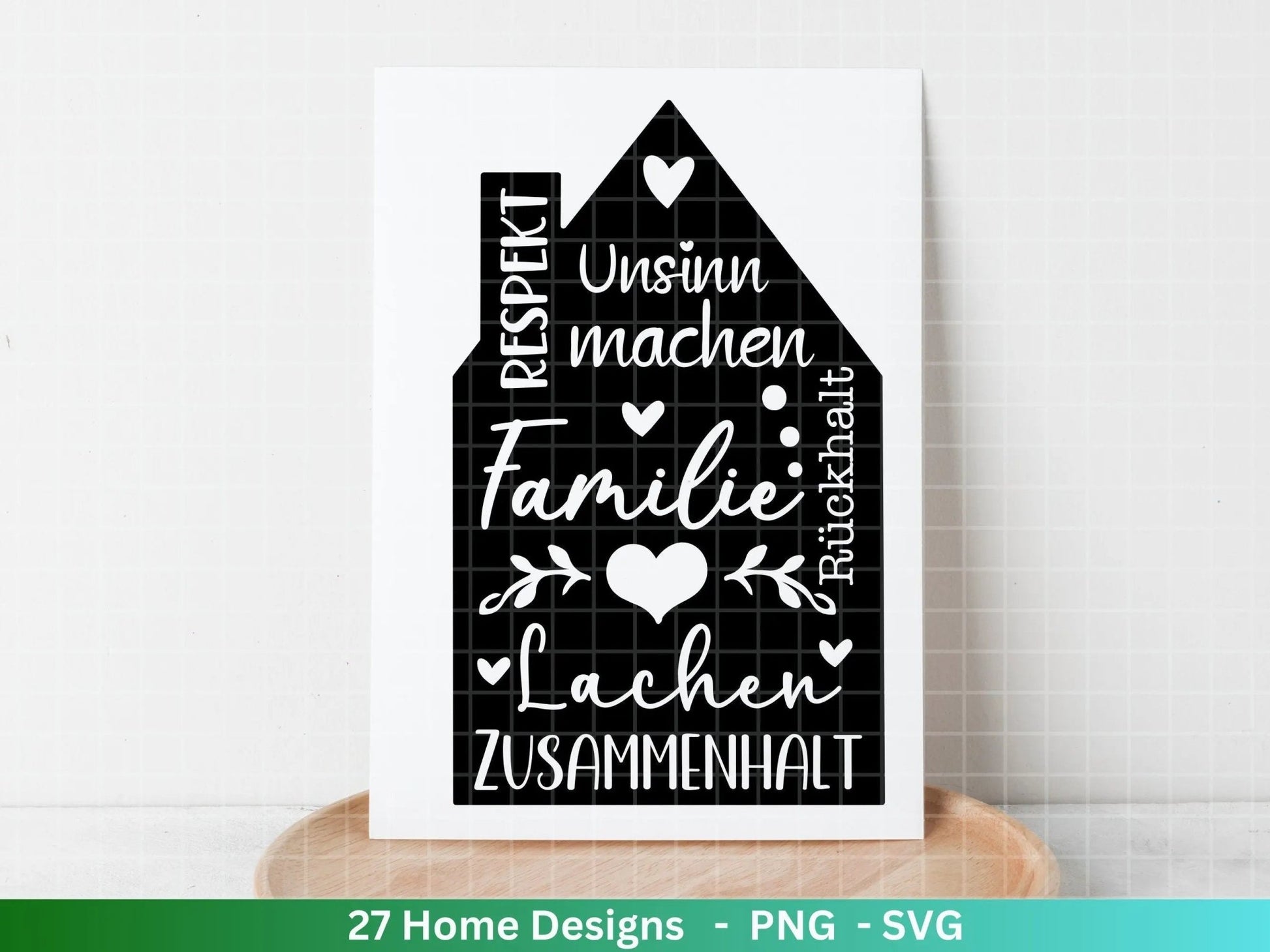 Plotterdatei Home svg - Zuhause Schriftzug Sprüche svg - Clipart Plotterdatei Deutsch - Cricut Silhouette Studio Plotterdatei - digital