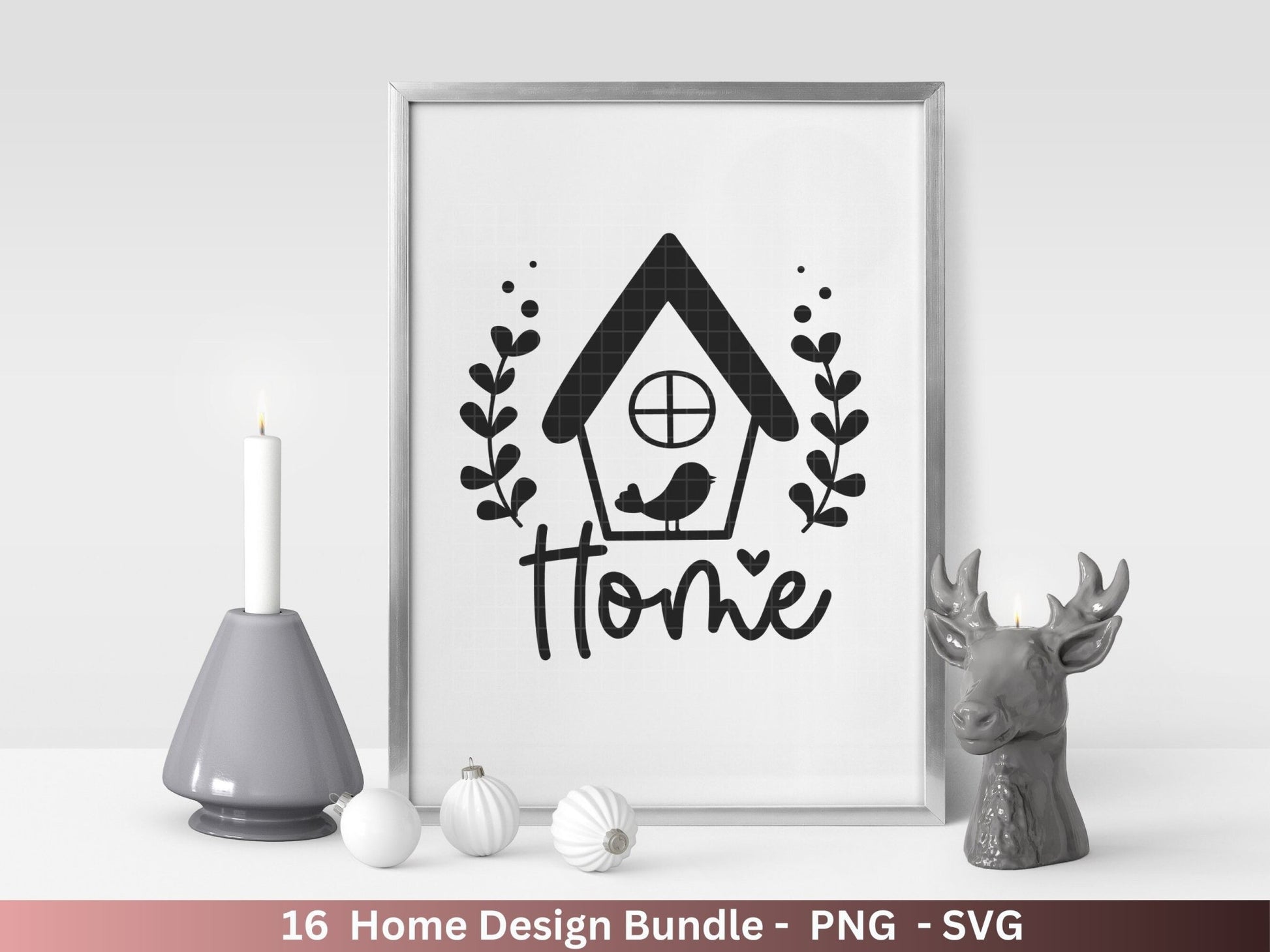 Plotterdatei Home svg - Zuhause Schriftzug Sprüche svg - Clipart Plotterdatei Deutsch - Cricut Silhouette Studio Plotterdatei - digital - EmidaDesign